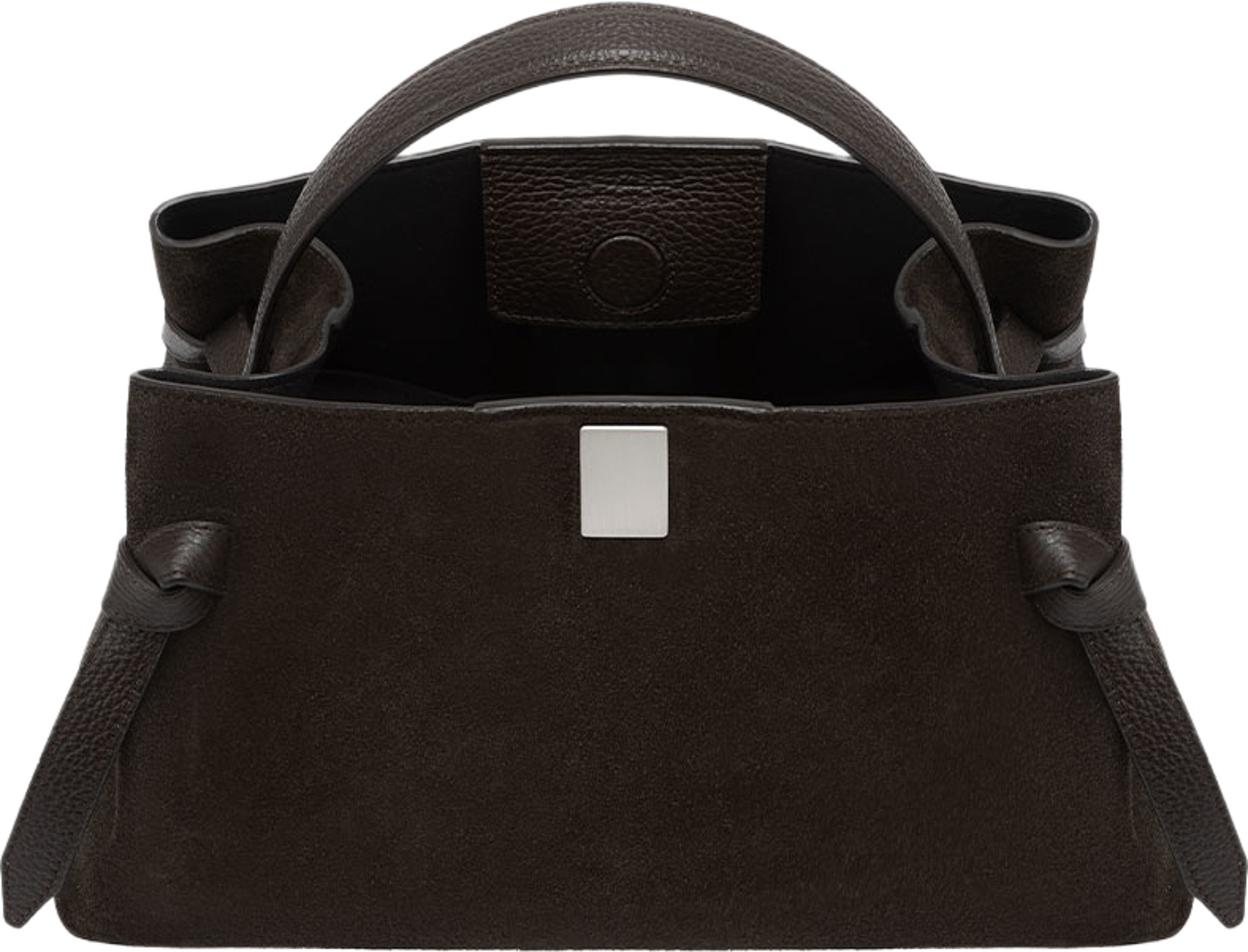 Gyoza Suede Bag, från Yuzefi, i färgen Ganache. Klicka för att öppna bilden i stort format