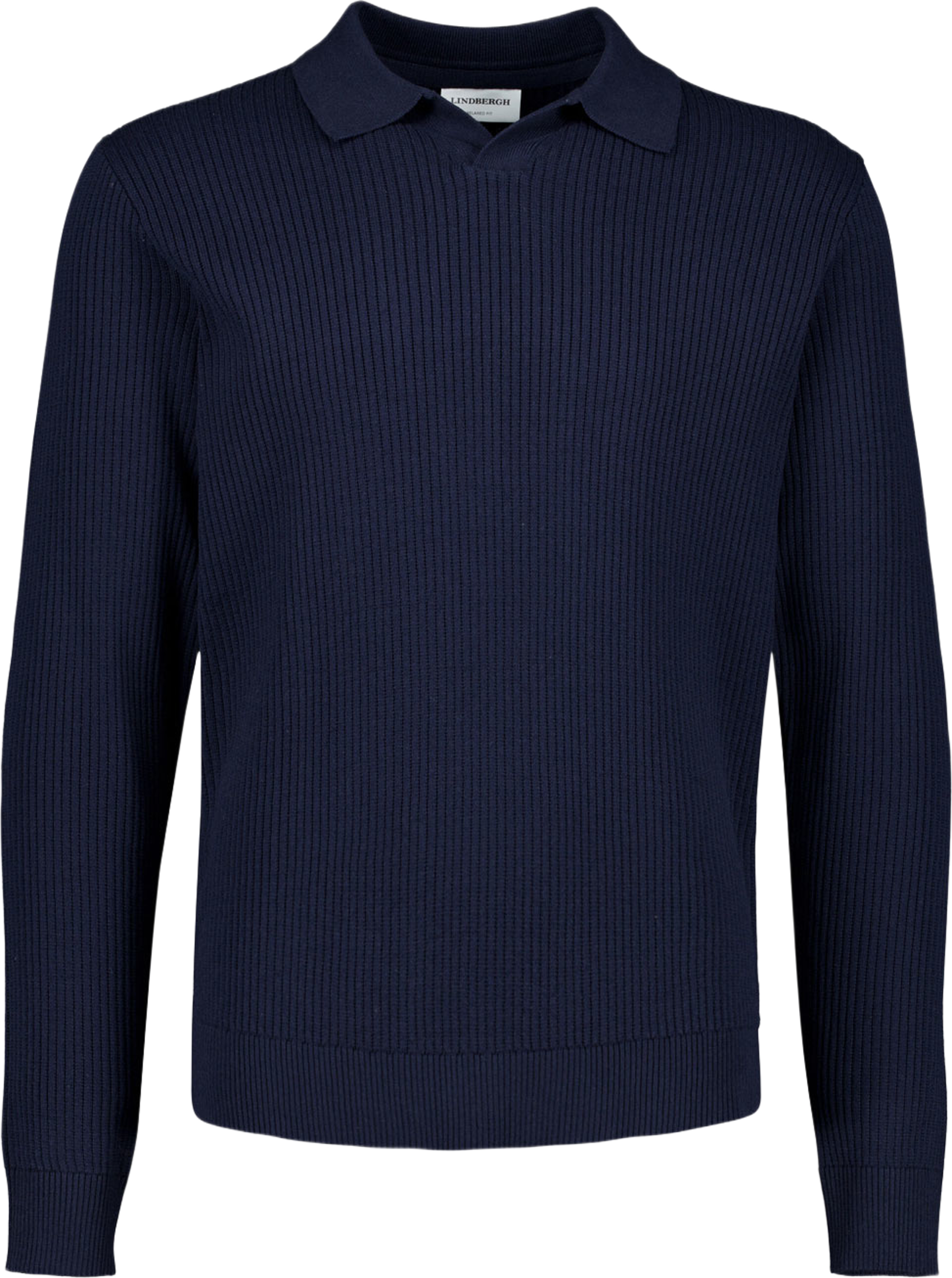 Ribbed button cardigan, från Lindbergh, i färgen Navy. Klicka för att öppna bilden i stort format