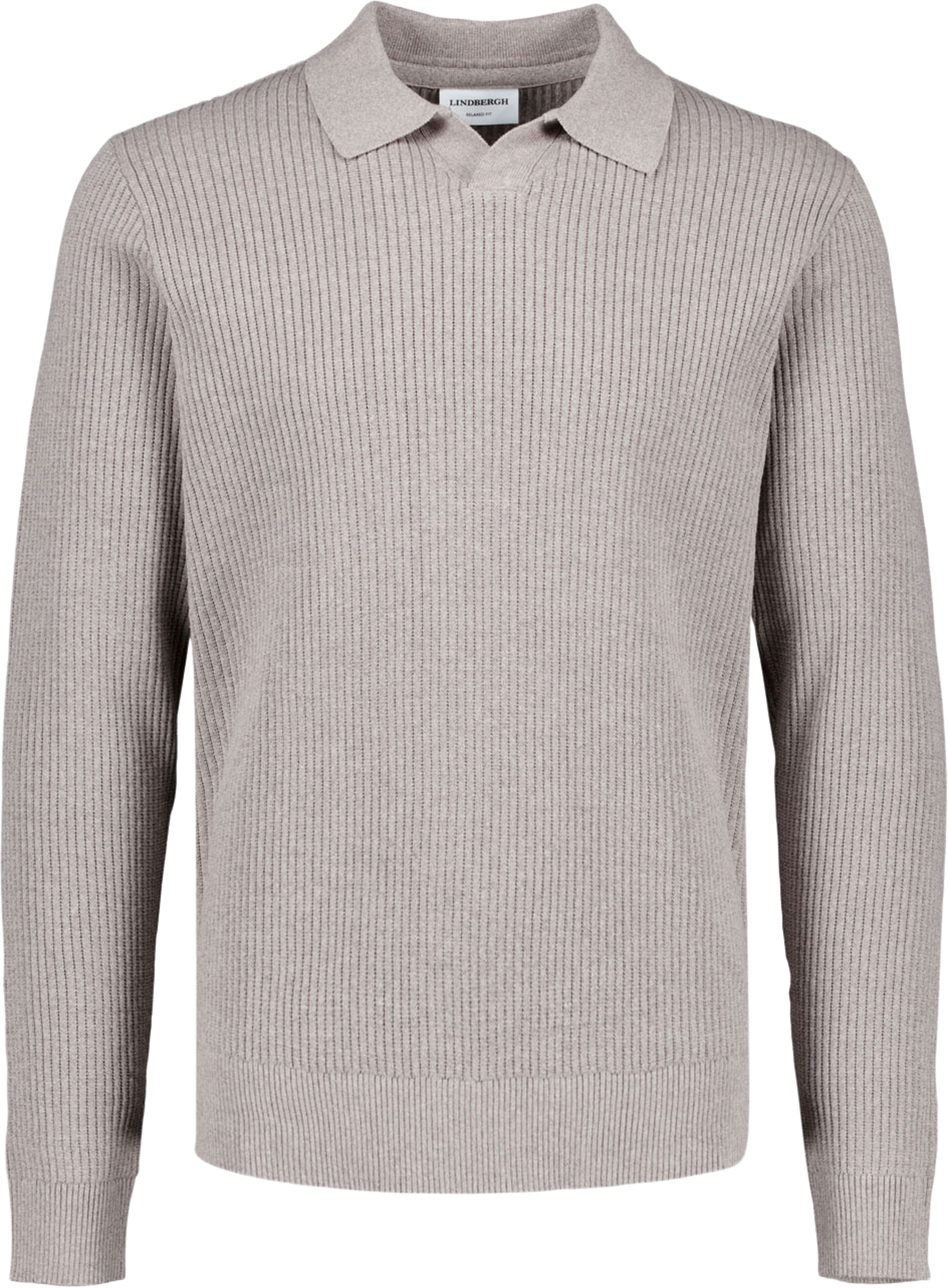 Ribbed button cardigan, från Lindbergh, i färgen Grey Mel. Klicka för att öppna bilden i stort format