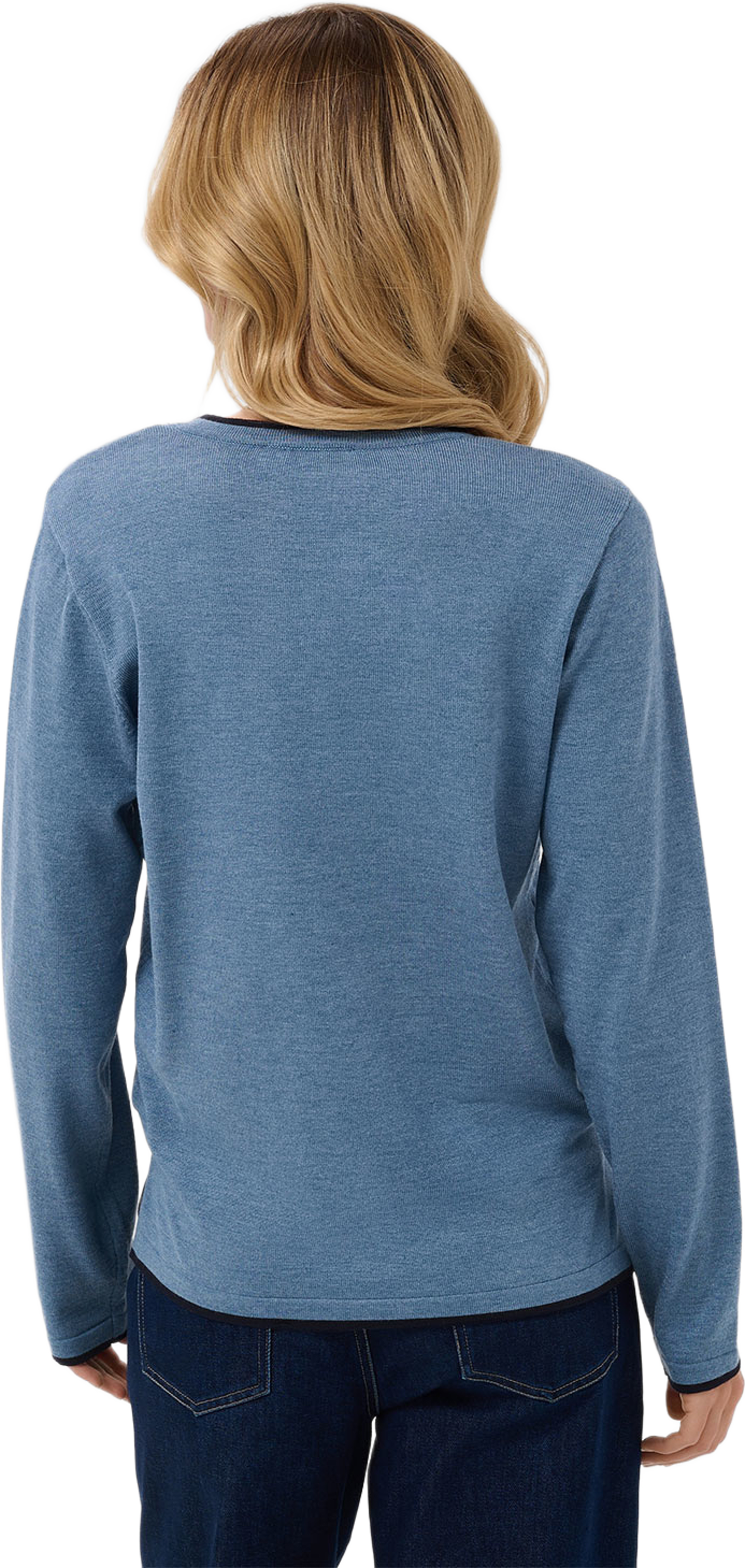 MilaSZ LS Contrast Pullover, från Saint Tropez, i färgen Be. Sea Mel Nightsky Contrast. Klicka för att öppna bilden i stort format
