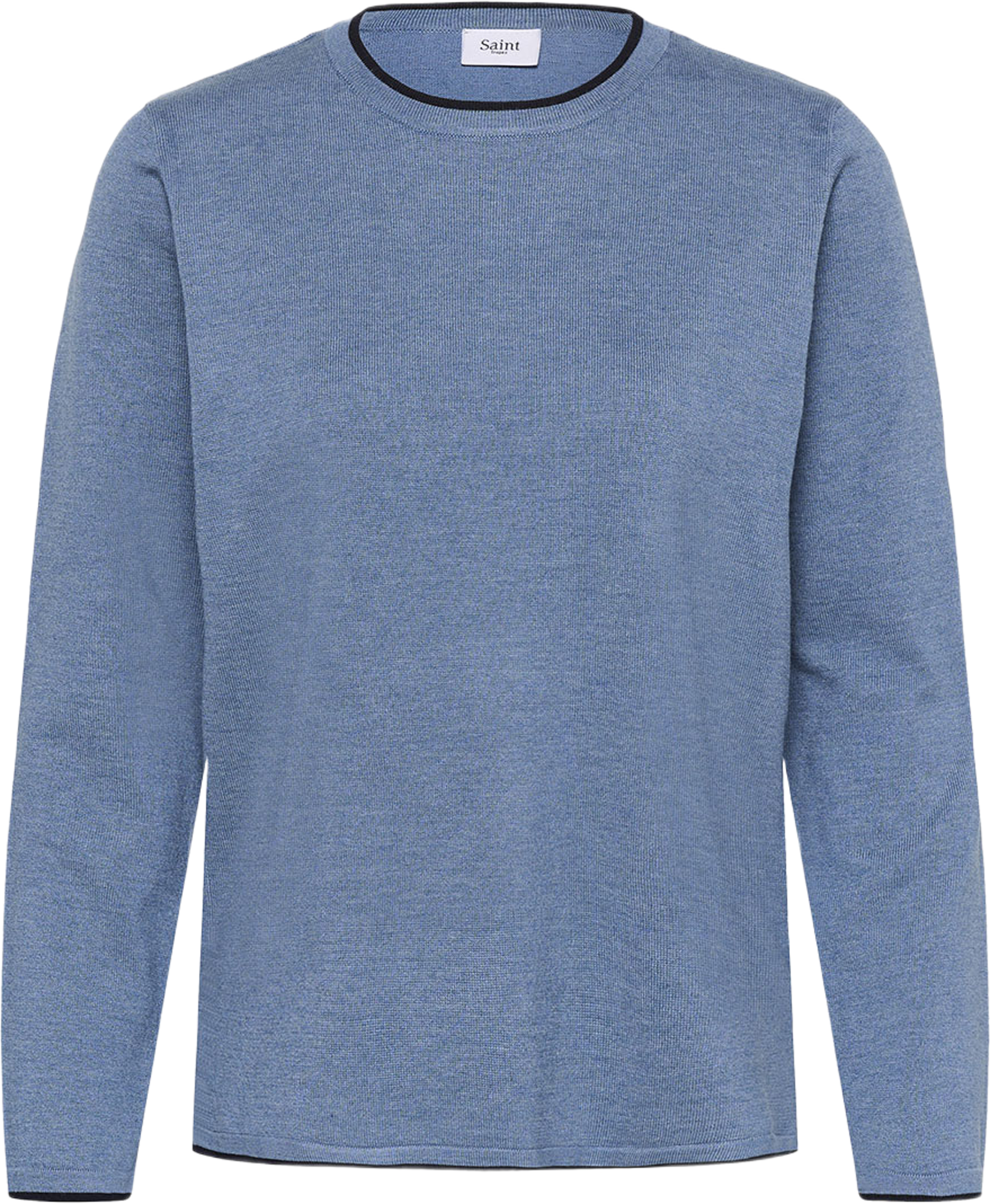 MilaSZ LS Contrast Pullover, från Saint Tropez, i färgen Be. Sea Mel Nightsky Contrast. Klicka för att öppna bilden i stort format