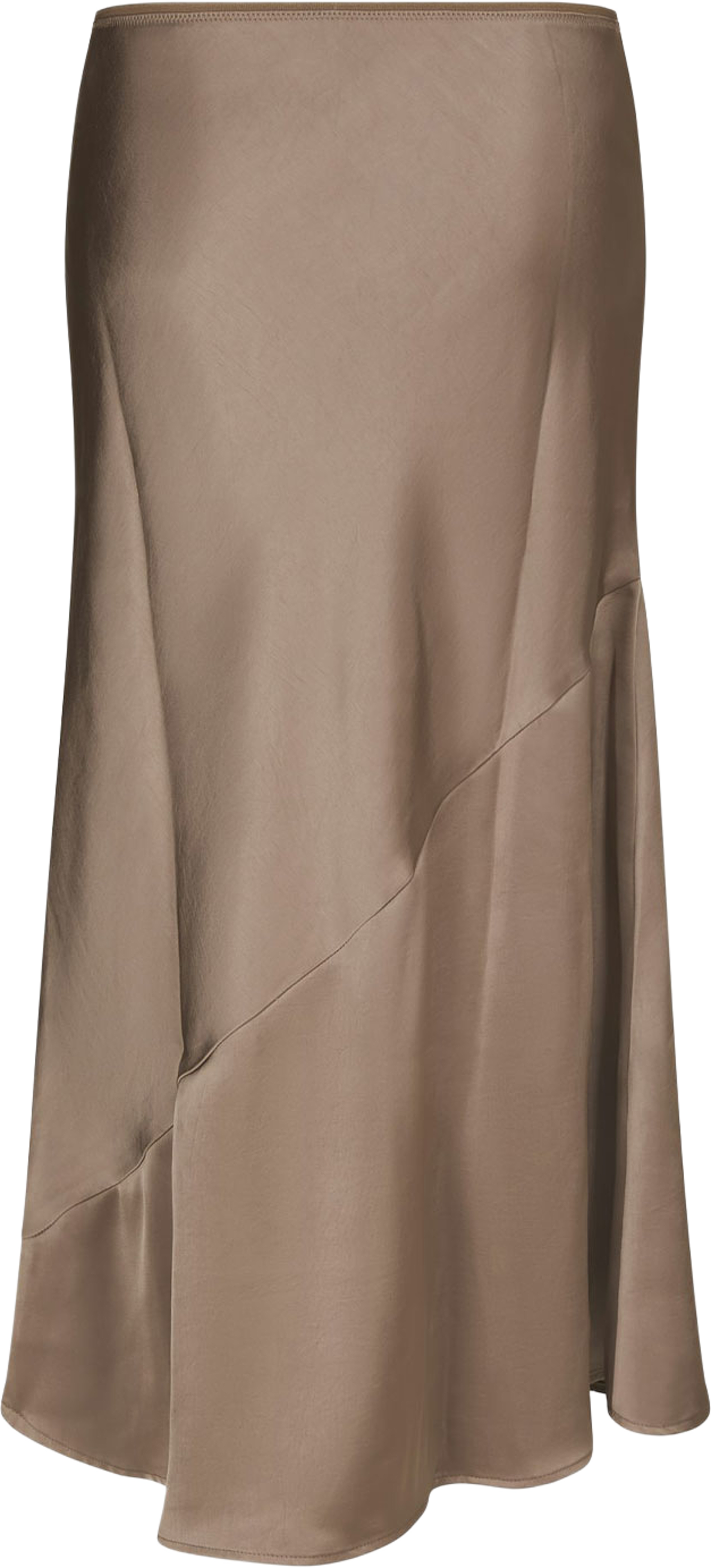 Mika Heavy Sateen Skirt, från Neo Noir, i färgen Dark Taupe. Klicka för att öppna bilden i stort format