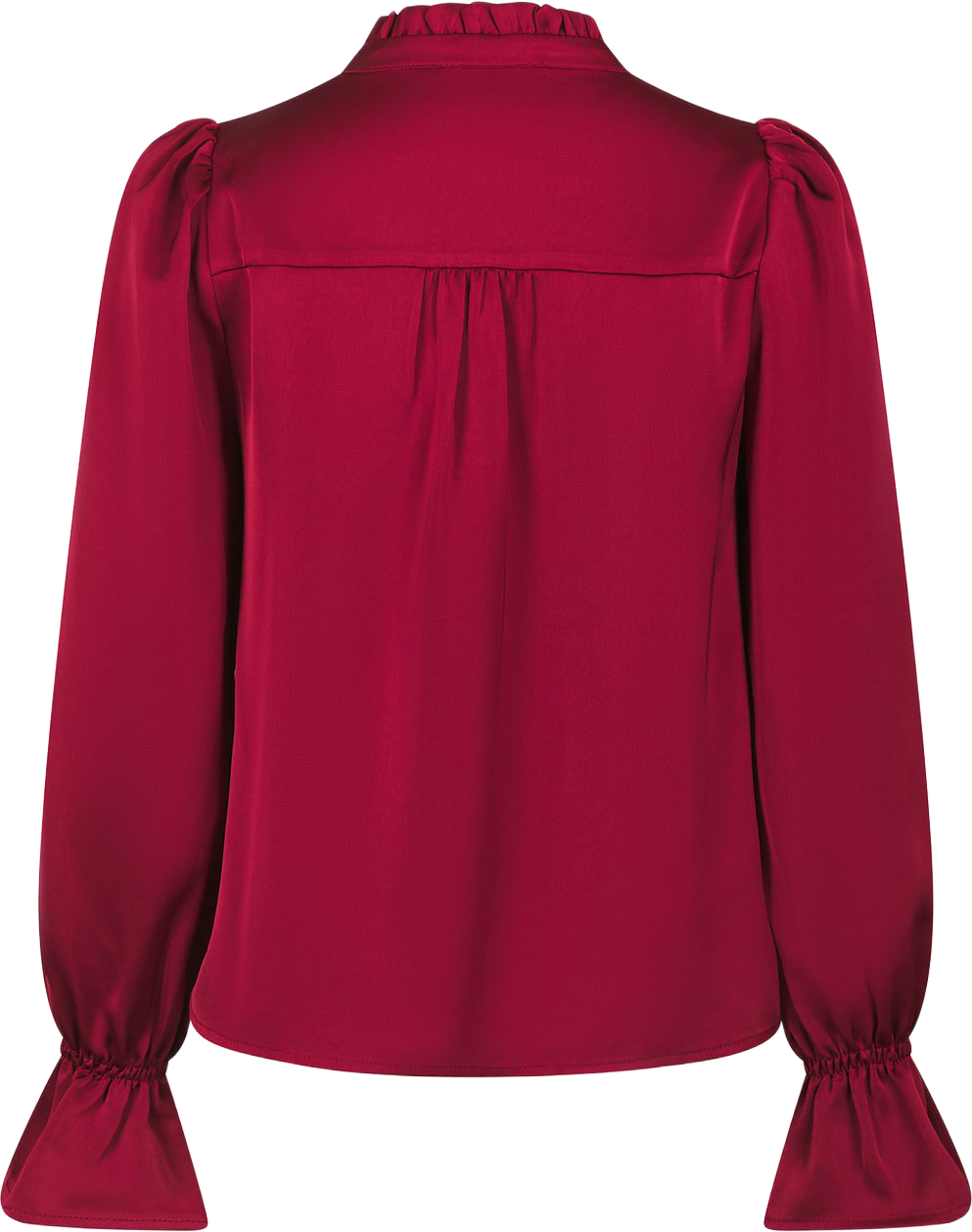 Aurora Heavy Sateen Blouse, från Neo Noir, i färgen Dark Red. Klicka för att öppna bilden i stort format