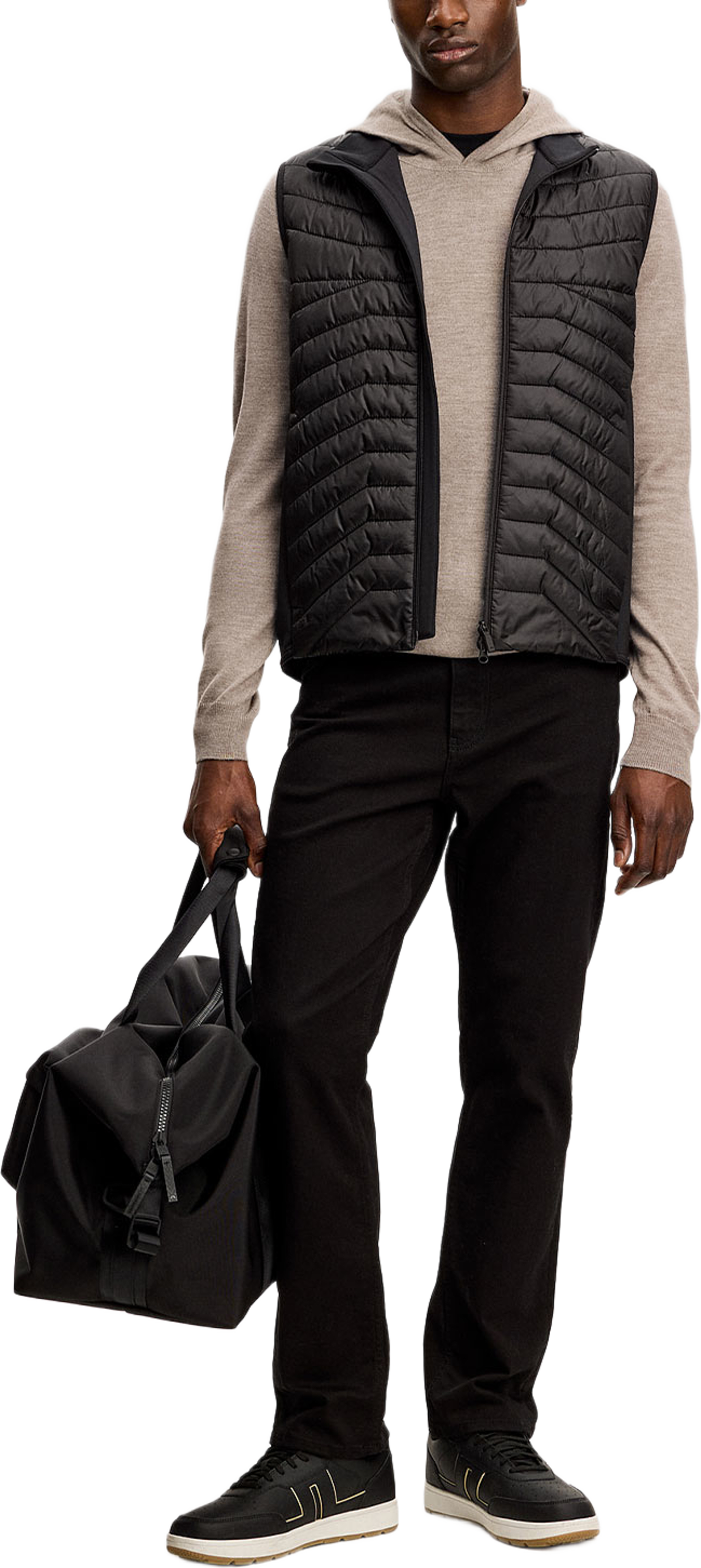 Karl Merino Hoodie, från J.Lindeberg, i färgen Brindle Melange. Klicka för att öppna bilden i stort format