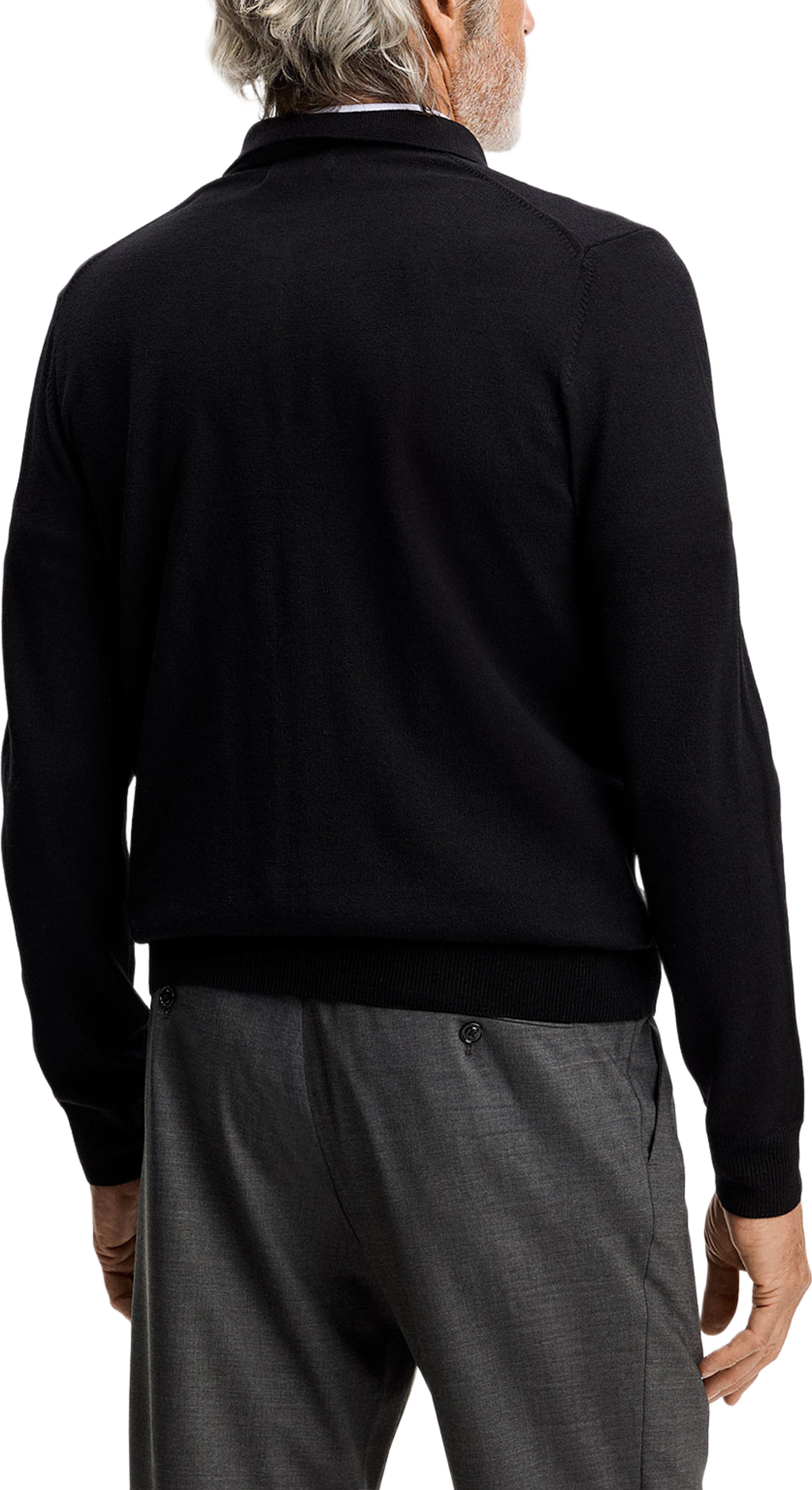 Kai Knitted Merino Polo, från J.Lindeberg, i färgen Black. Klicka för att öppna bilden i stort format