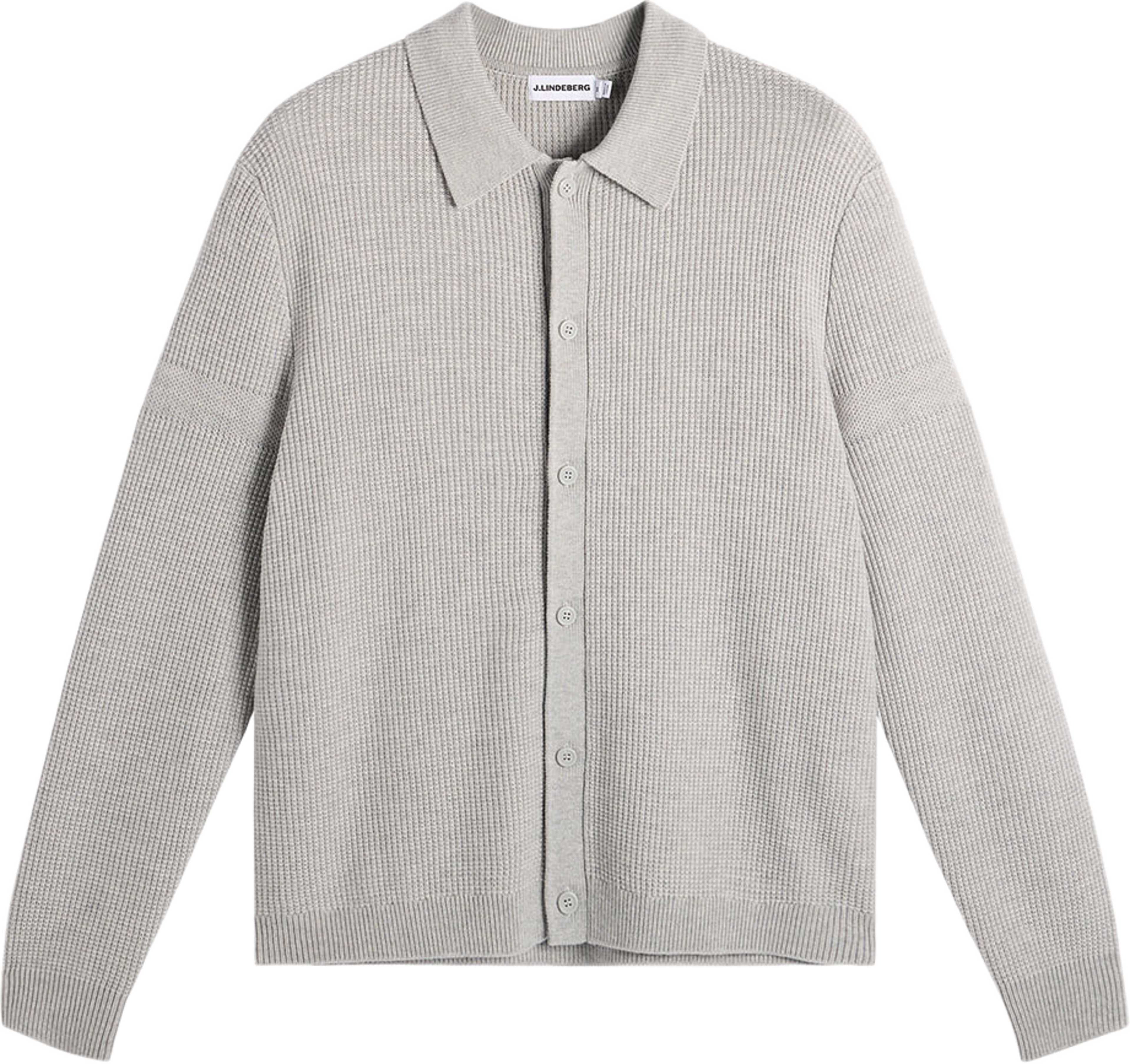 Willem Polo Cardigan, från J.Lindeberg, i färgen Light Grey Melange. Klicka för att öppna bilden i stort format