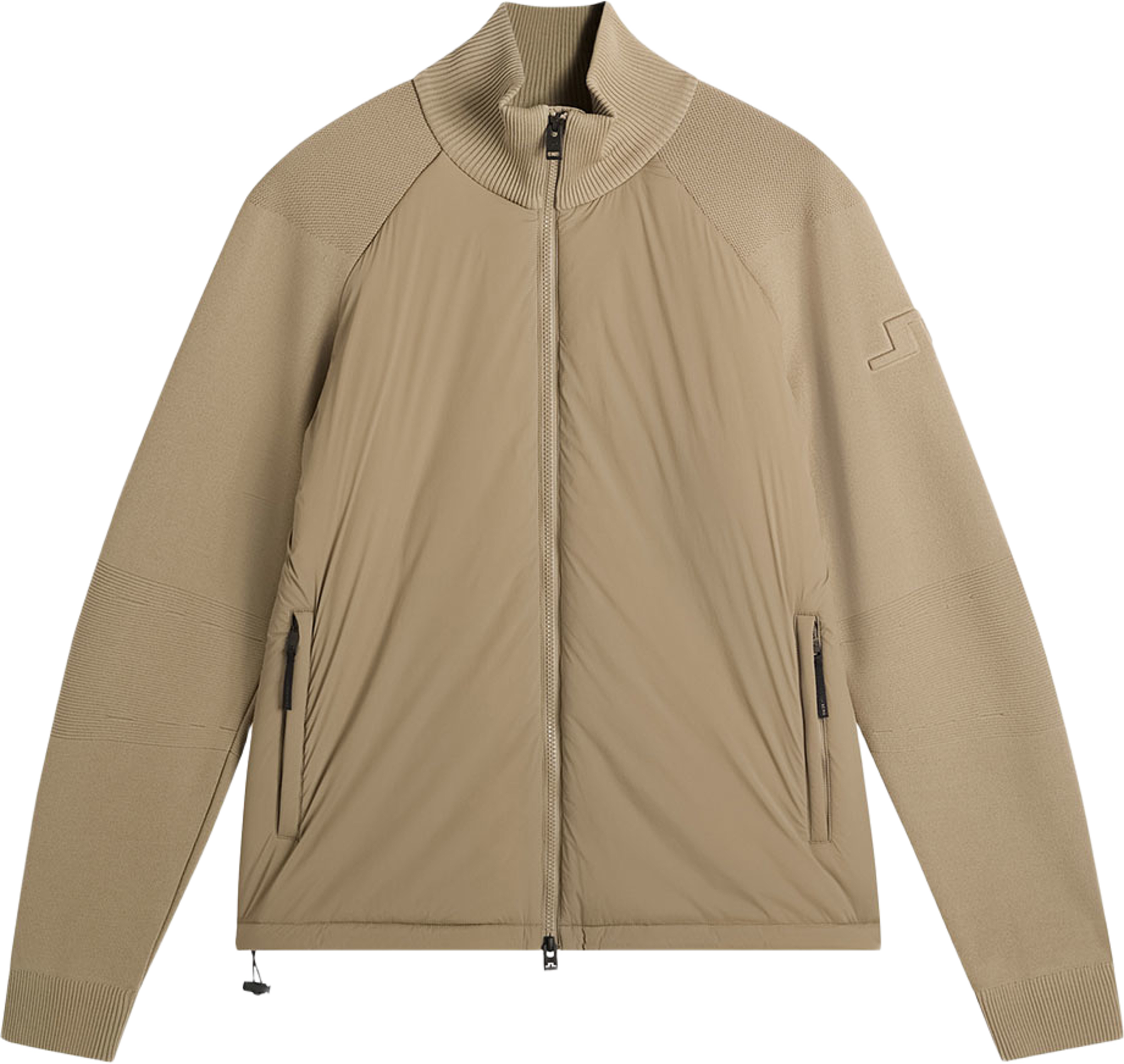 Aeron Knit Hybrid Jacket, från J.Lindeberg, i färgen Brindle. Klicka för att öppna bilden i stort format