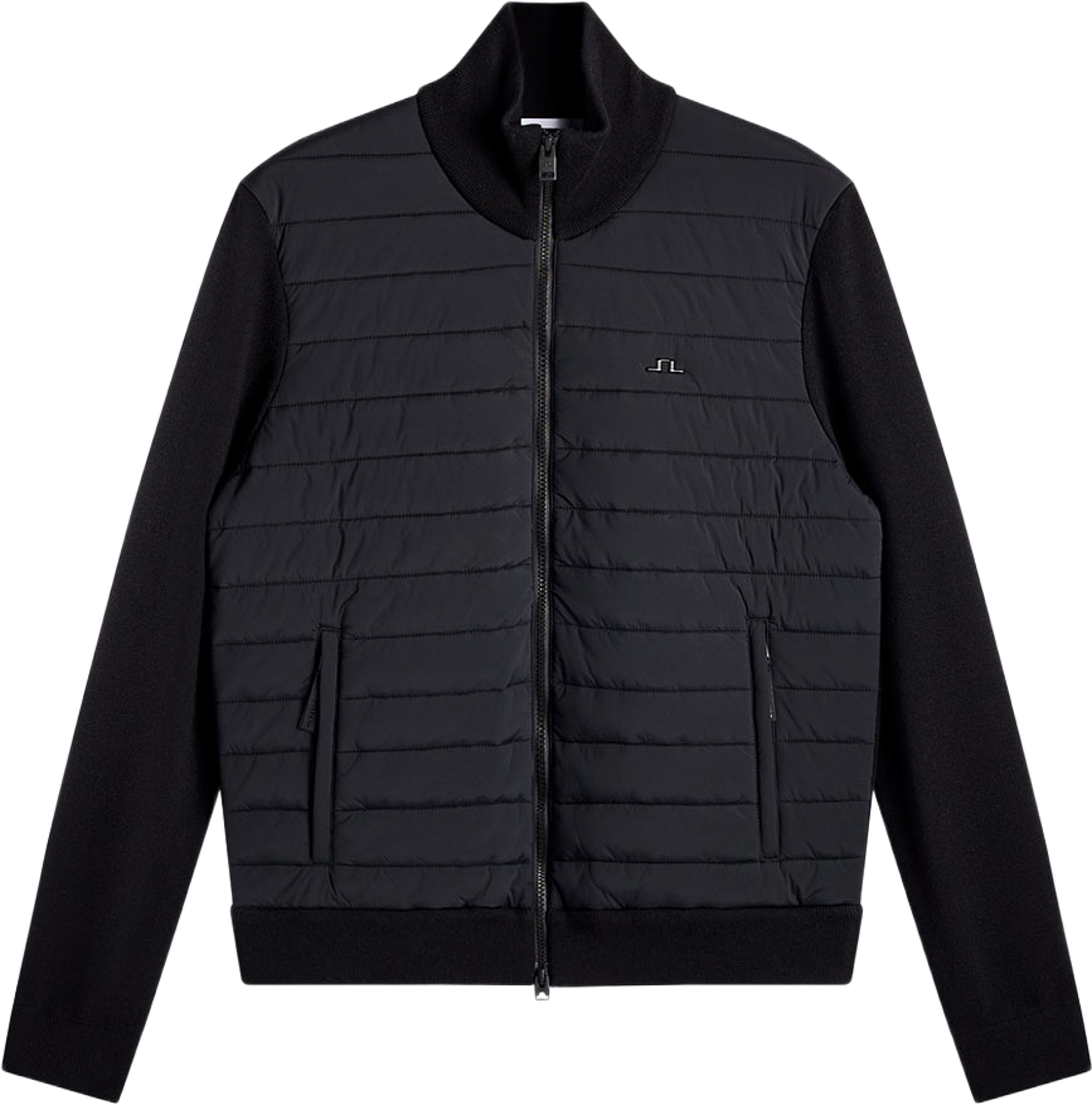 Boen Knit Hybrid Jacket, från J.Lindeberg, i färgen Black. Klicka för att öppna bilden i stort format