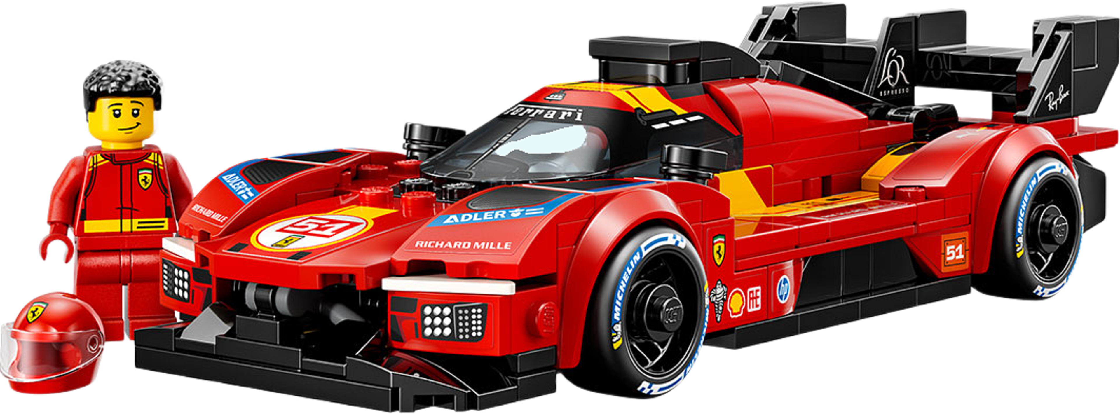 Speed Champions Ferrari 499P Fanprodukt med Ferrari 77261, från LEGO. Klicka för att öppna bilden i stort format