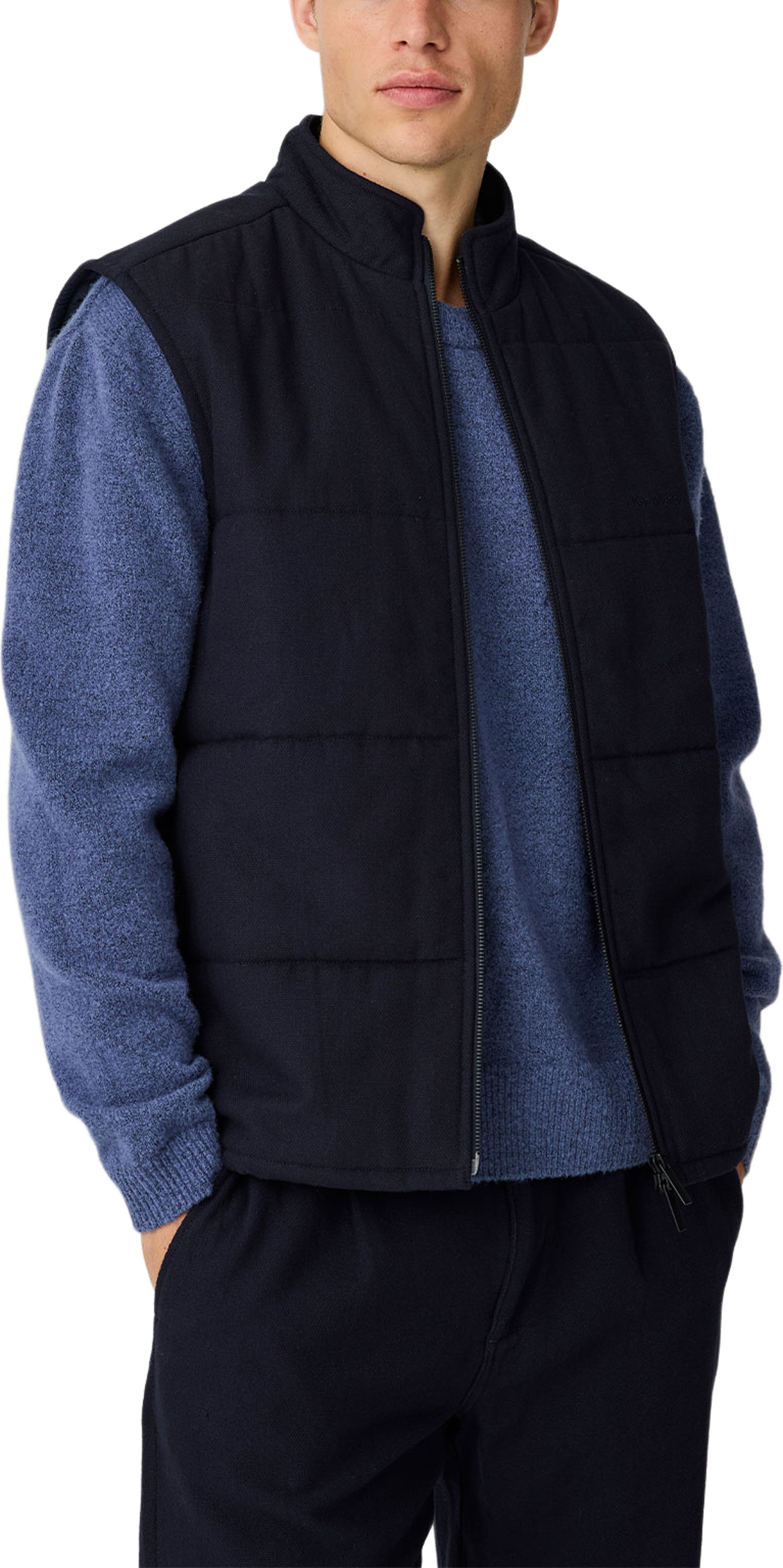 Canvas Vest, från Knowledge Cotton Apparel, i färgen 1412 Night Sky. Klicka för att öppna bilden i stort format