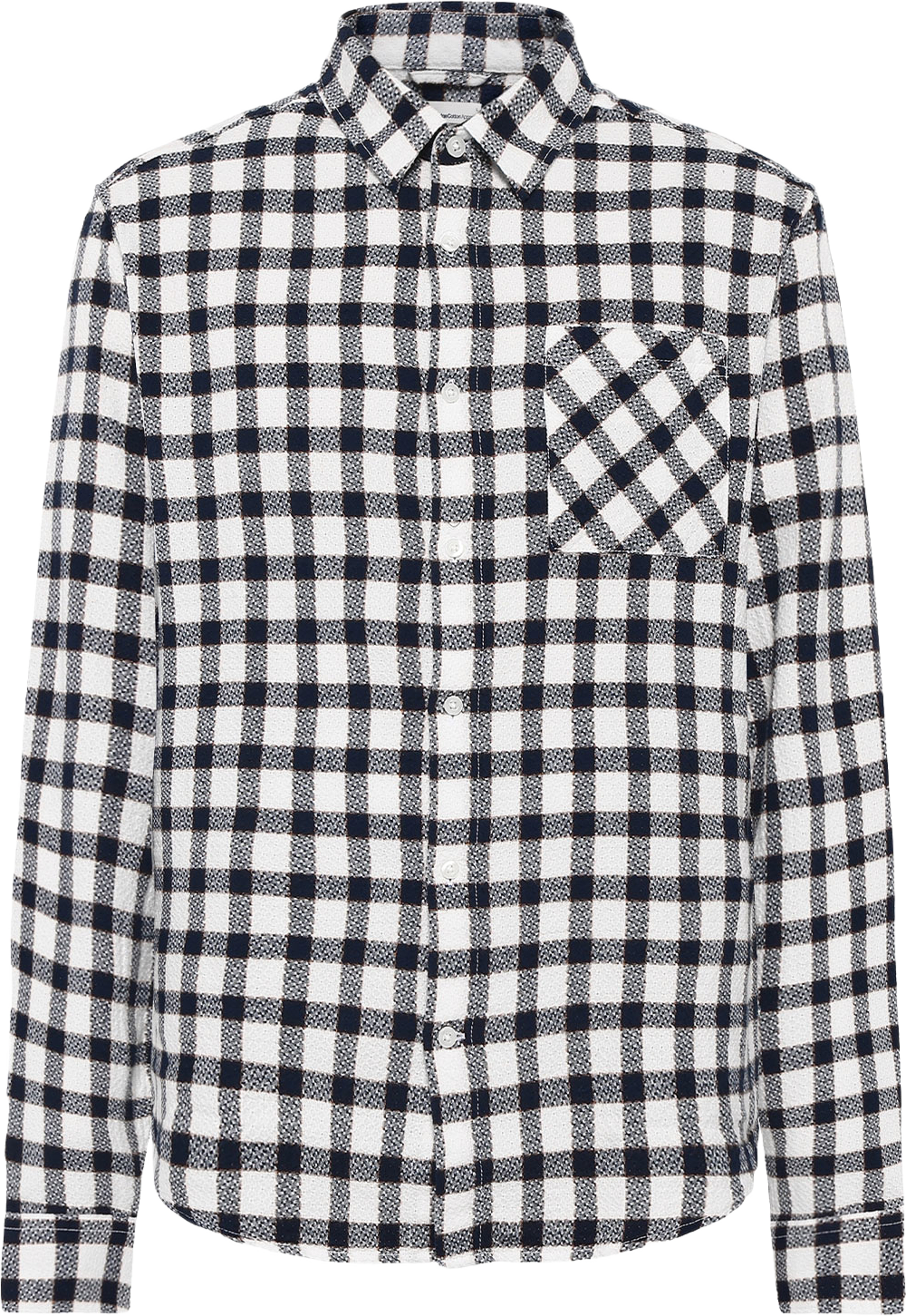 Dune Regular Checked Structure Shirt, från Knowledge Cotton Apparel, i färgen 7036 Navy. Klicka för att öppna bilden i stort format