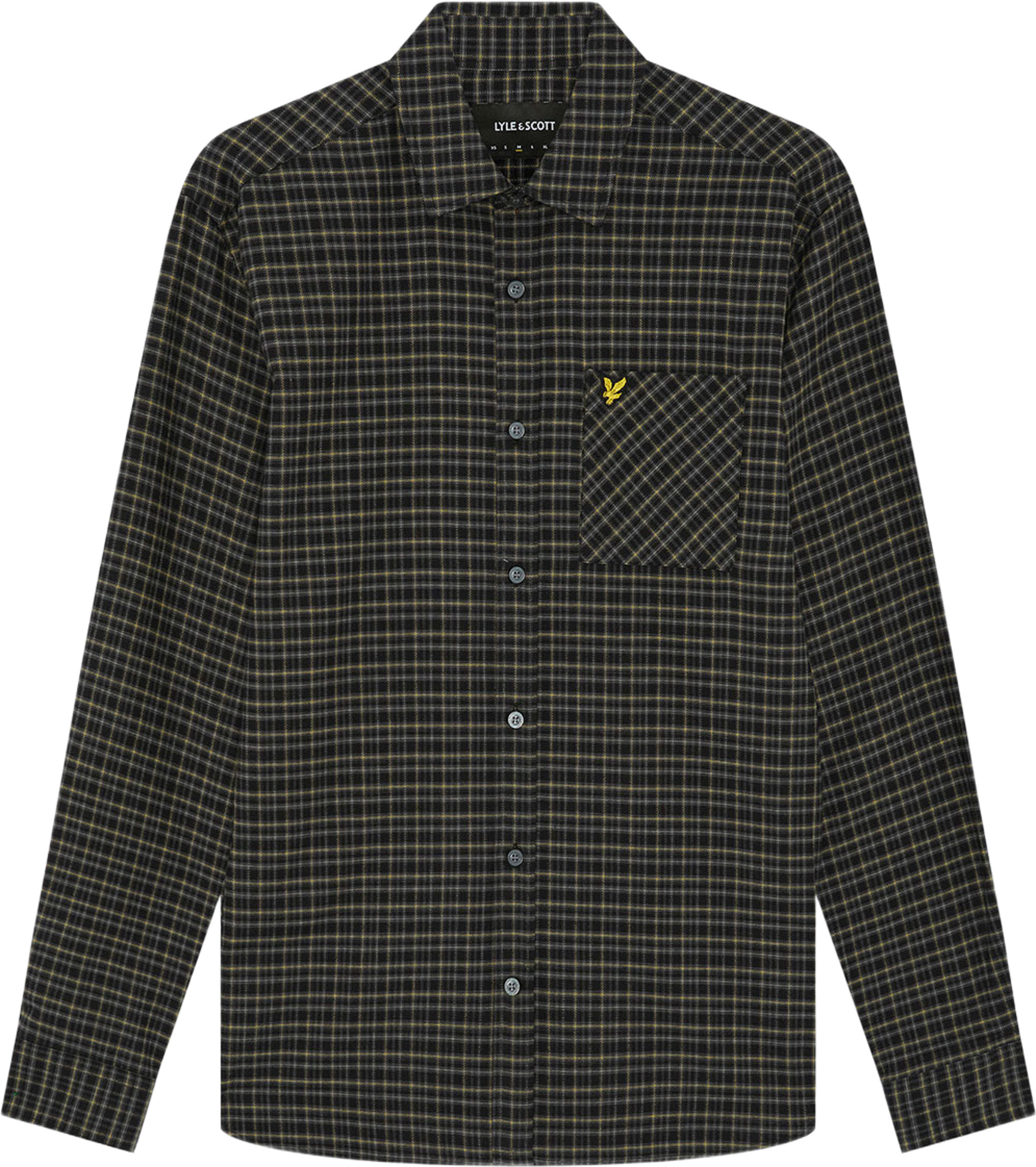 Tartan Flannel Shirt, från Lyle & Scott, i färgen Jet Black. Klicka för att öppna bilden i stort format