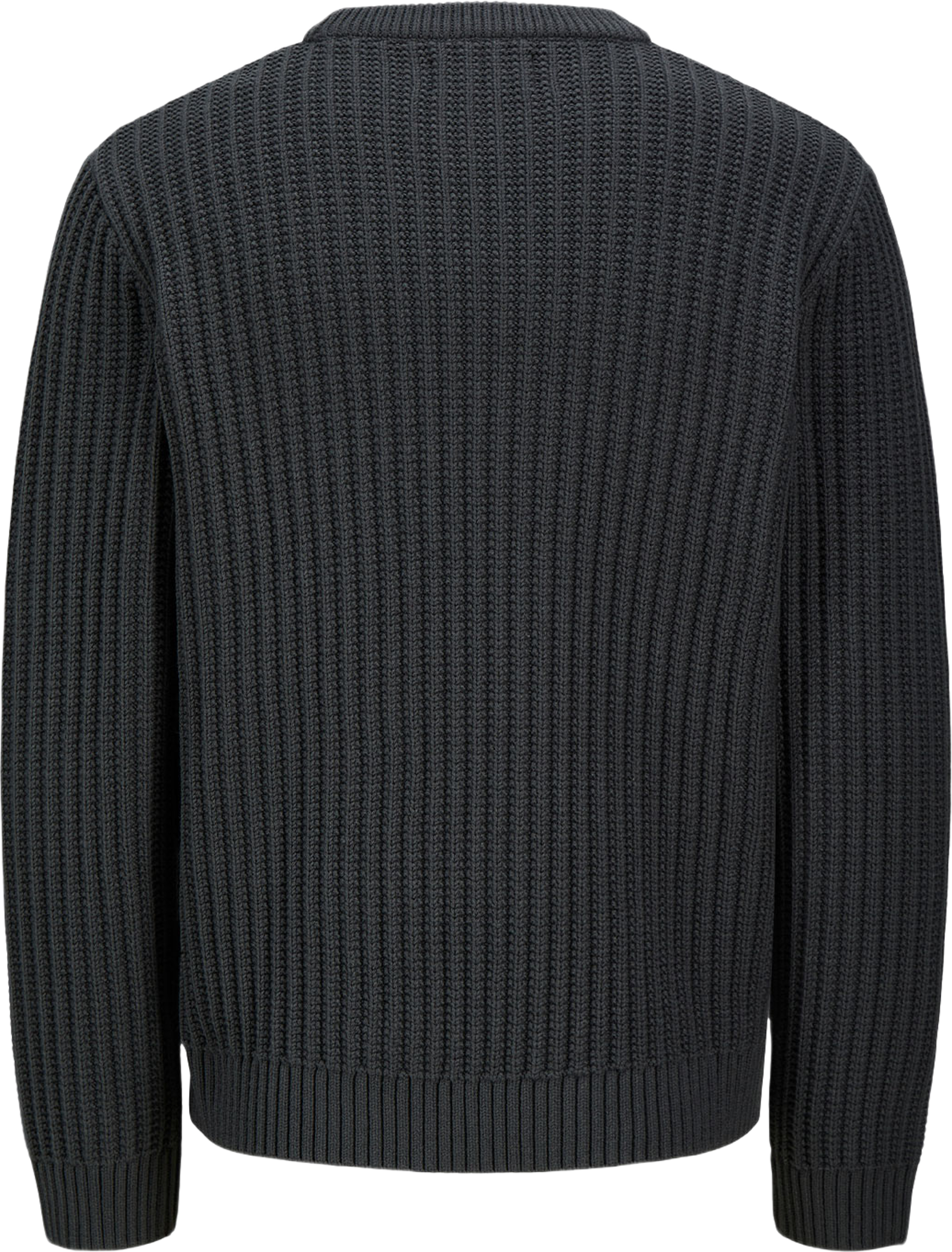 Jaxon Knit Crewneck, från Jack & Jones, i färgen Asphalt. Klicka för att öppna bilden i stort format