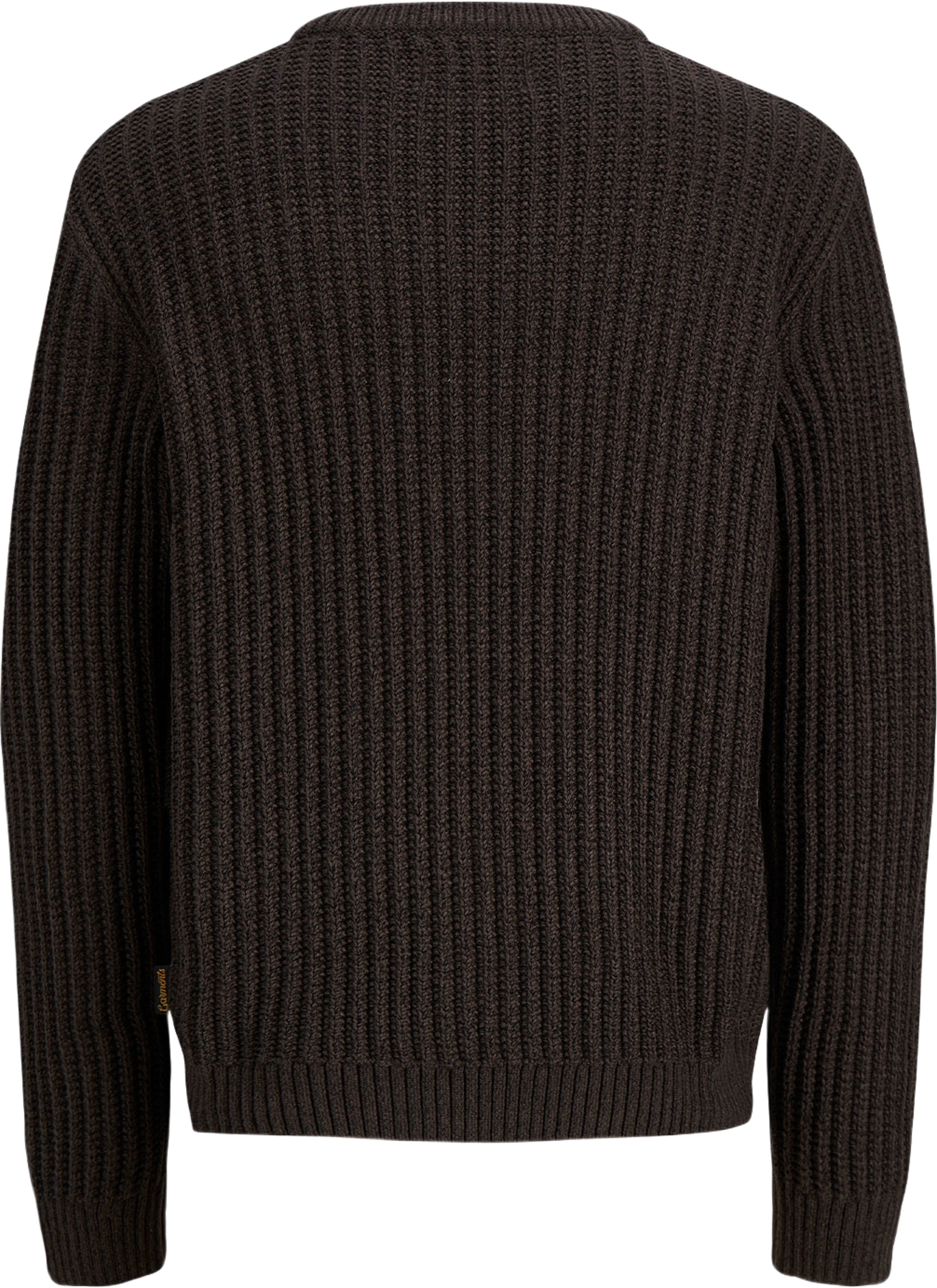 Jaxon Knit Crewneck, från Jack & Jones, i färgen Mulch Twisted Black. Klicka för att öppna bilden i stort format