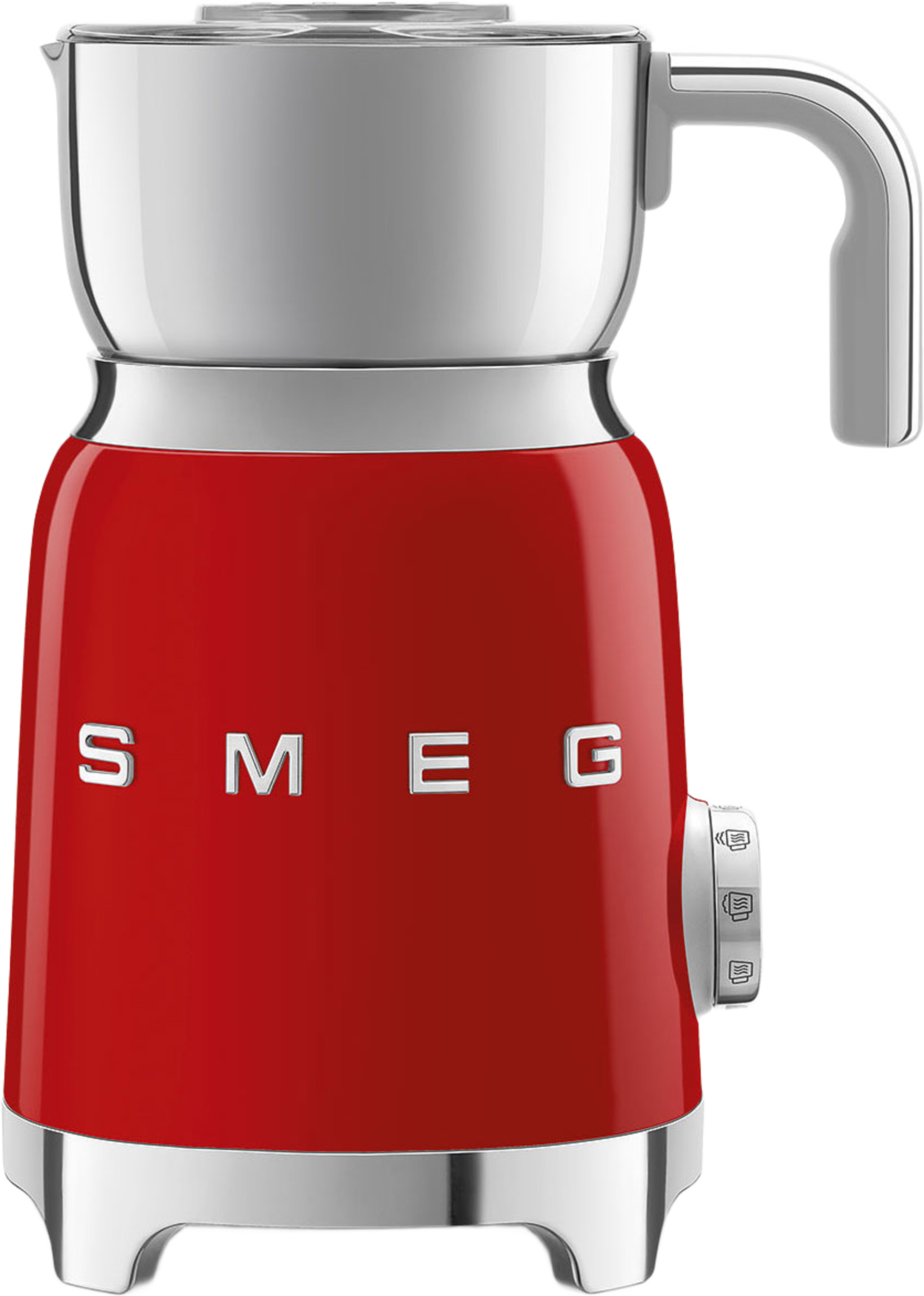 Milk Frother Cream 50's Style, från Smeg, i färgen Red. Klicka för att öppna bilden i stort format