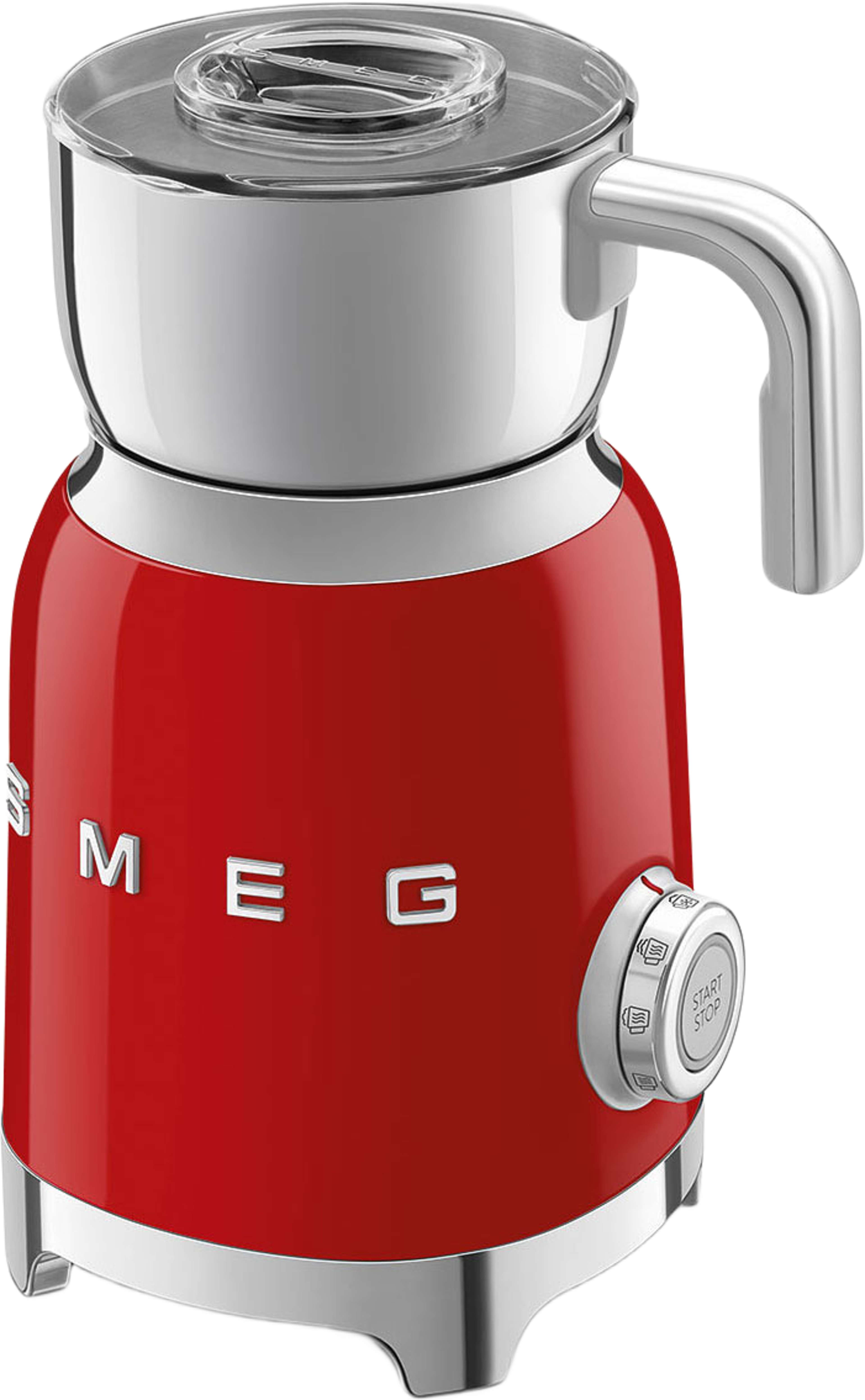 Milk Frother Cream 50's Style, från Smeg, i färgen Red. Klicka för att öppna bilden i stort format