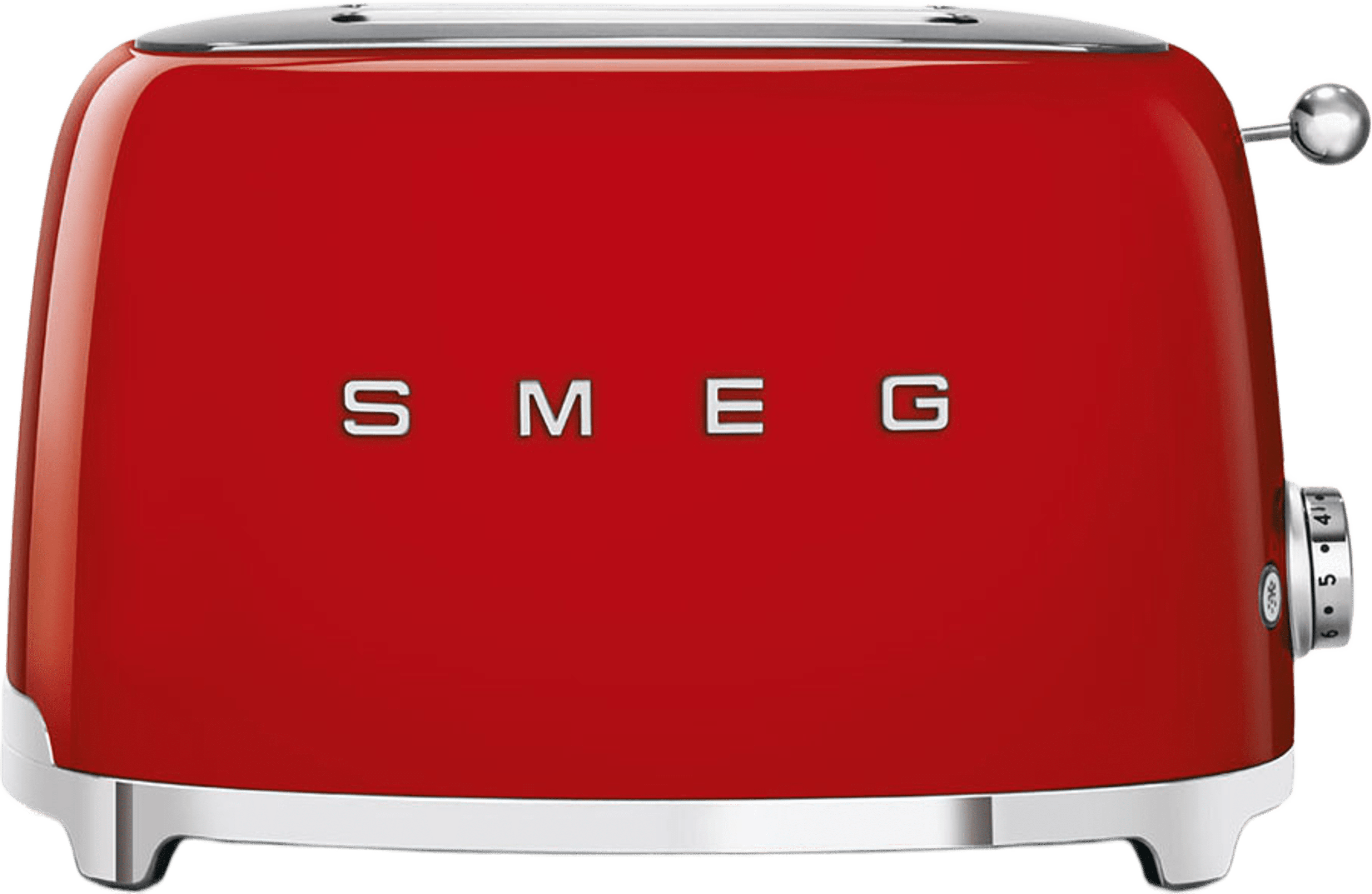 Toaster Black 2 Slice 50's Style, från Smeg, i färgen Red. Klicka för att öppna bilden i stort format