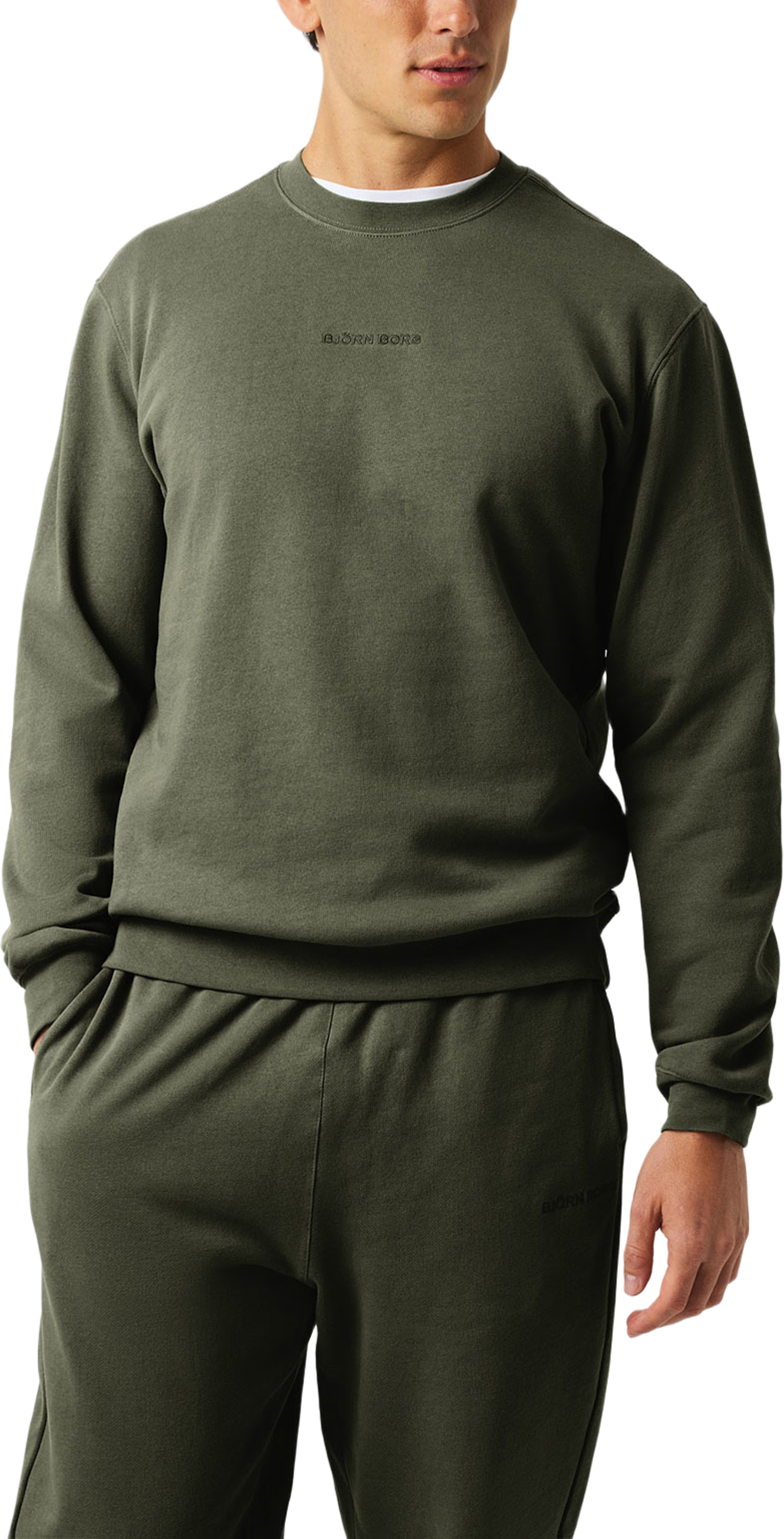 Borg Classic Sweatshirt, från Björn Borg, i färgen Rosin. Klicka för att öppna bilden i stort format