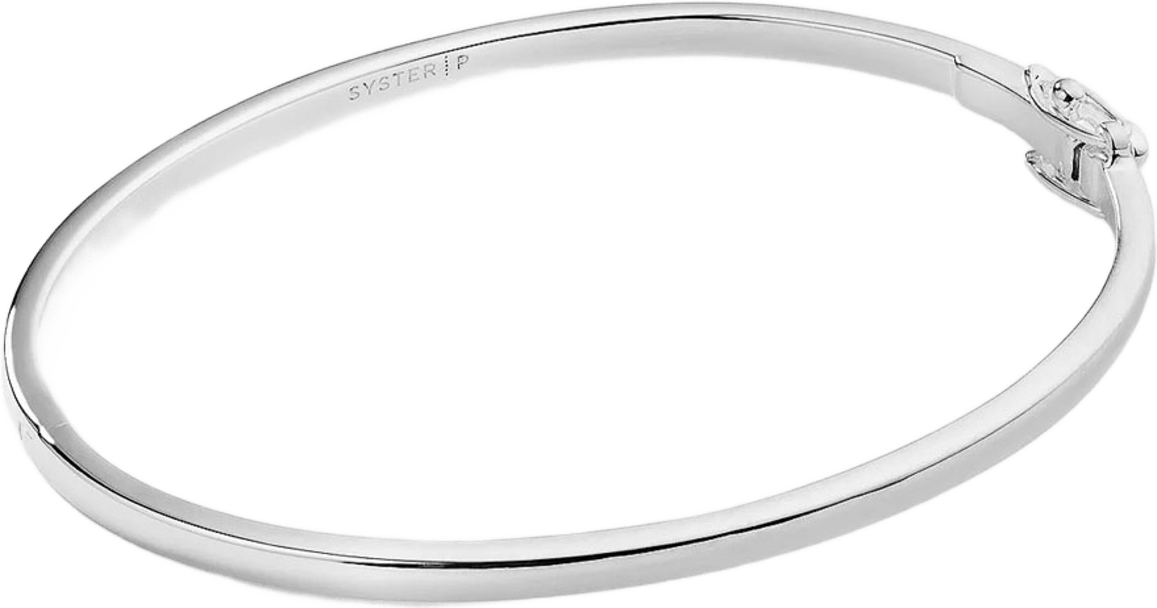 Cavelle Plain Bangle Bracelet, från Syster P, i färgen Silver. Klicka för att öppna bilden i stort format