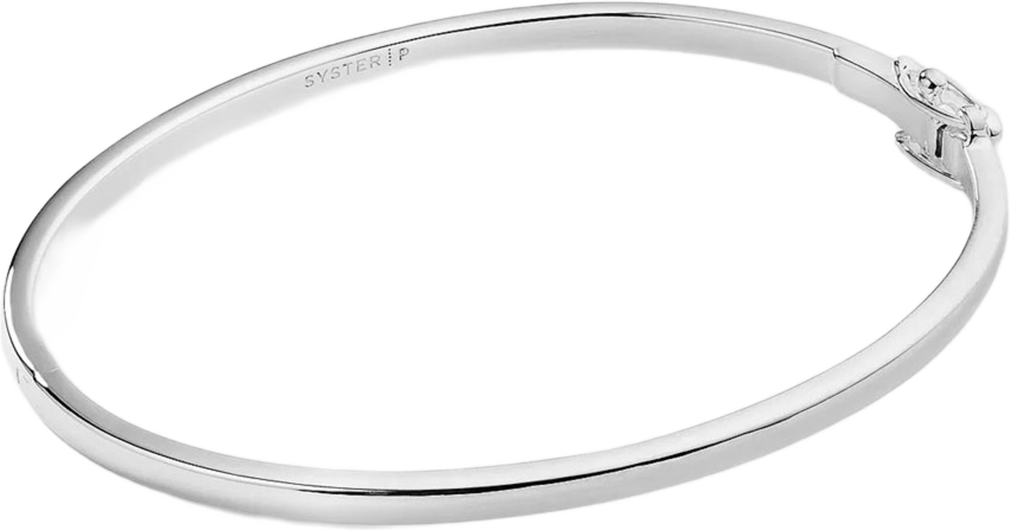 Cavelle Plain Bangle Bracelet, från Syster P, i färgen Silver. Klicka för att öppna bilden i stort format