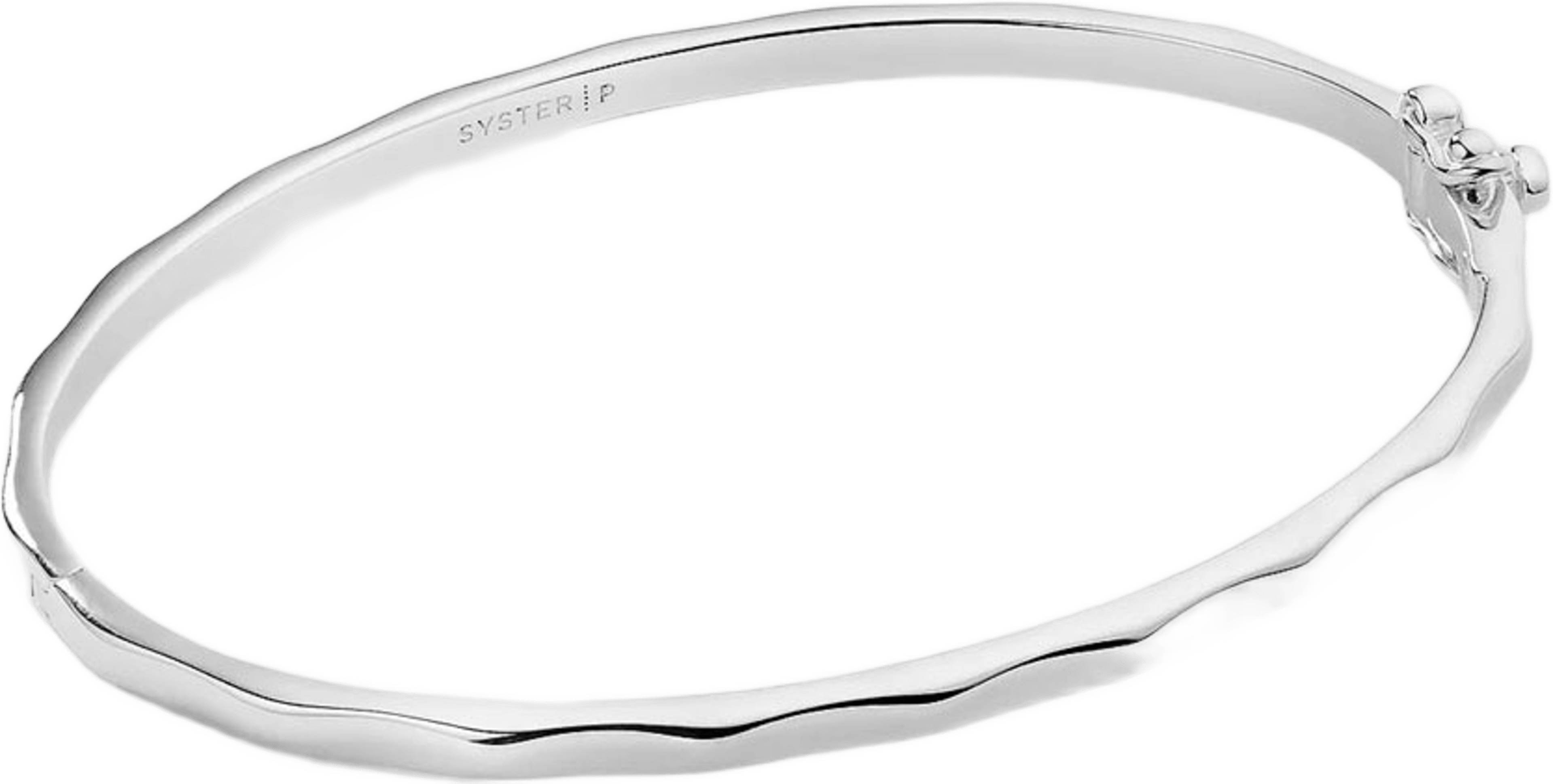 Cavelle Structured Bangle Bracelet, från Syster P, i färgen Silver. Klicka för att öppna bilden i stort format
