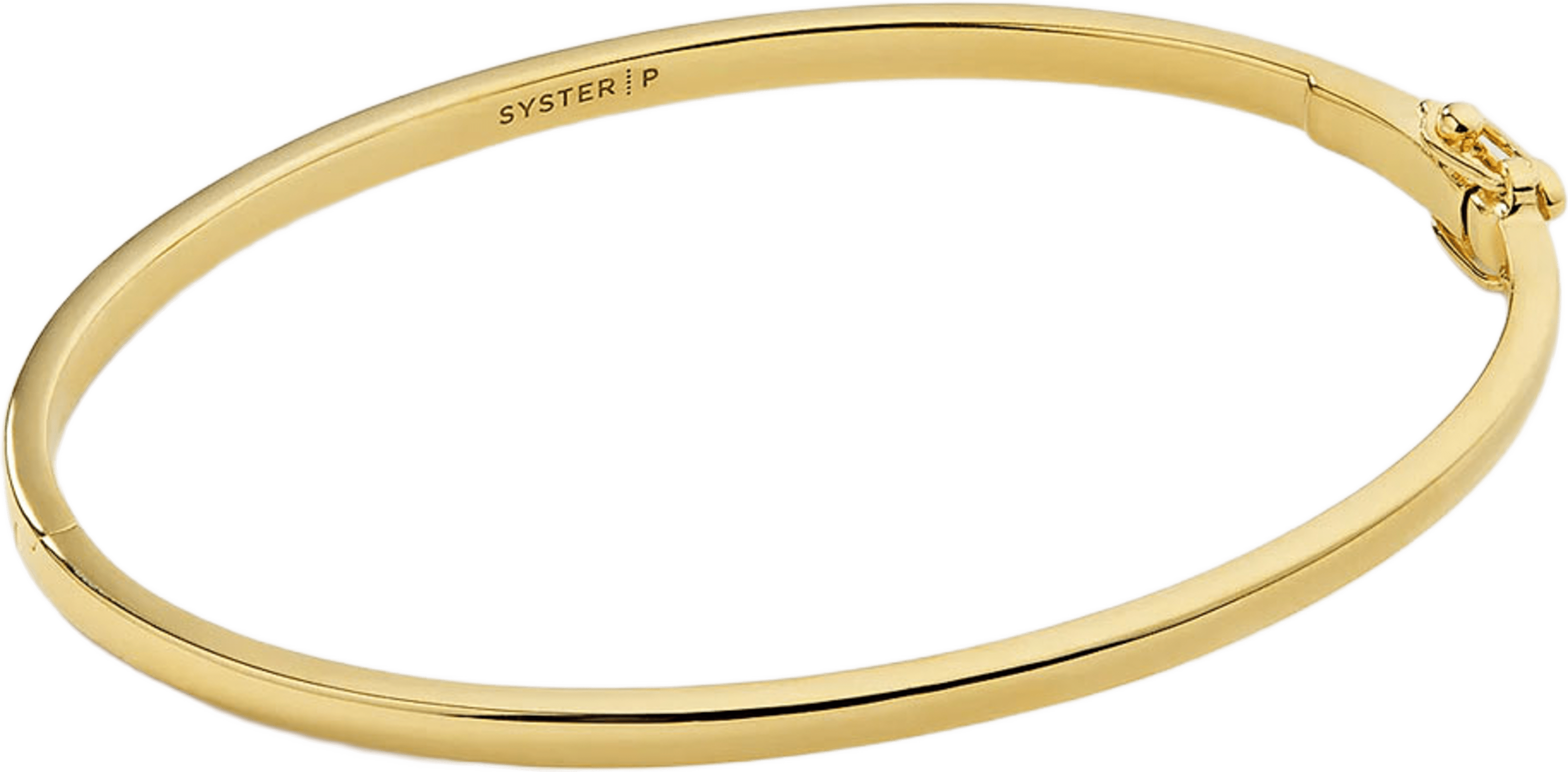 Cavelle Plain Bangle Bracelet, från Syster P, i färgen Gold. Klicka för att öppna bilden i stort format