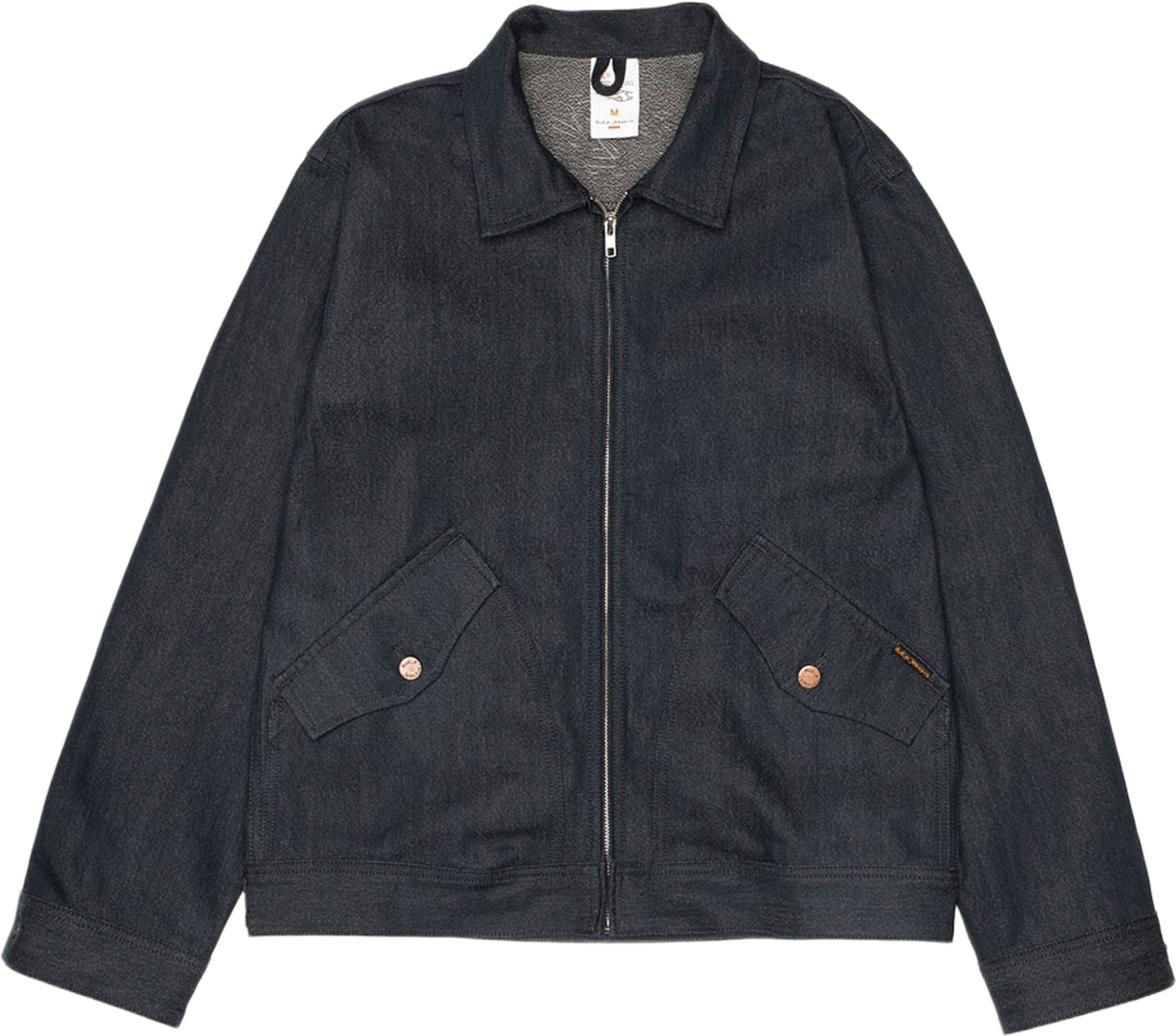 Blake Zip Jacket Static Noise, från Nudie Jeans, i färgen Blue. Klicka för att öppna bilden i stort format