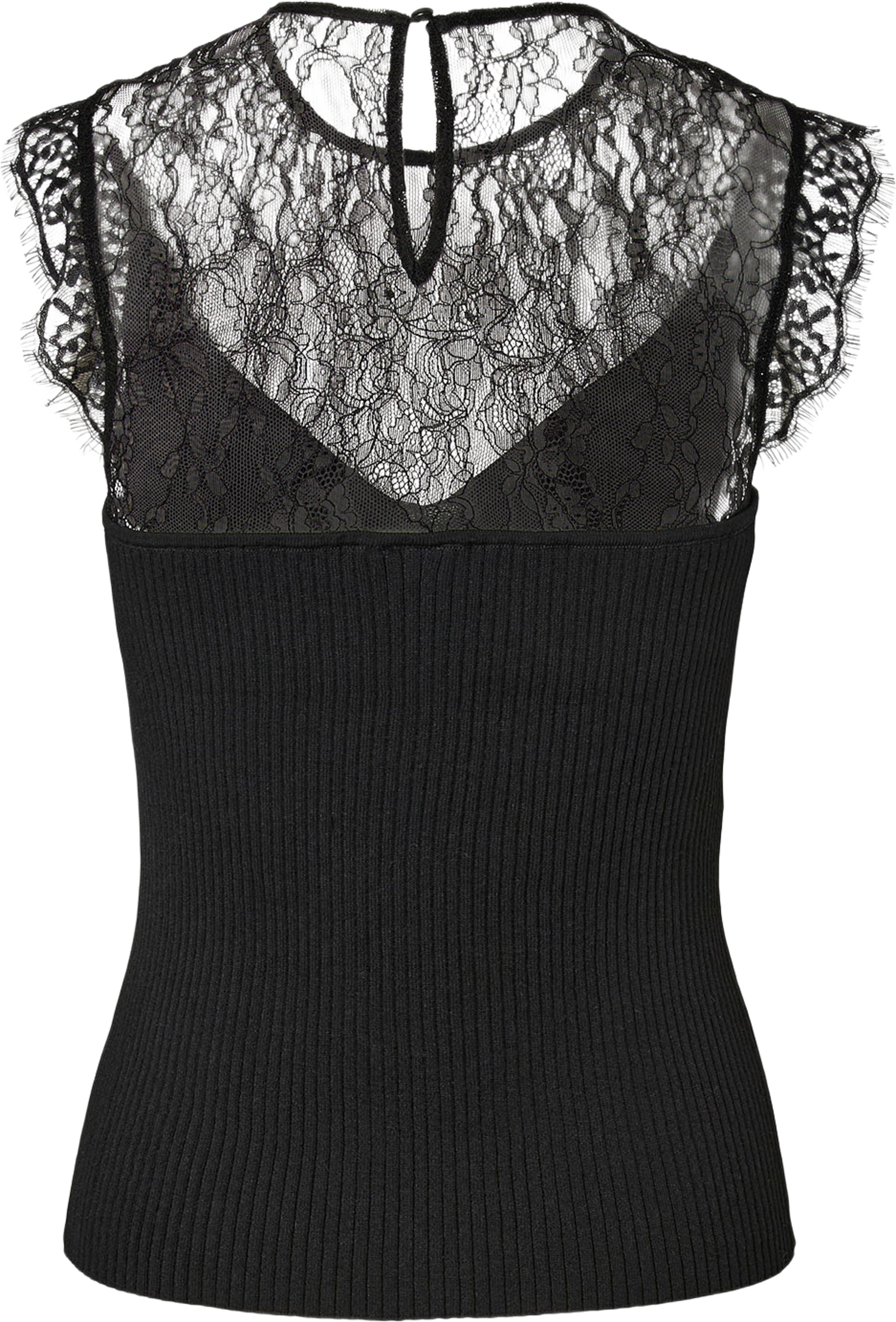 Yaslinga Knit Top, från YAS, i färgen Black. Klicka för att öppna bilden i stort format