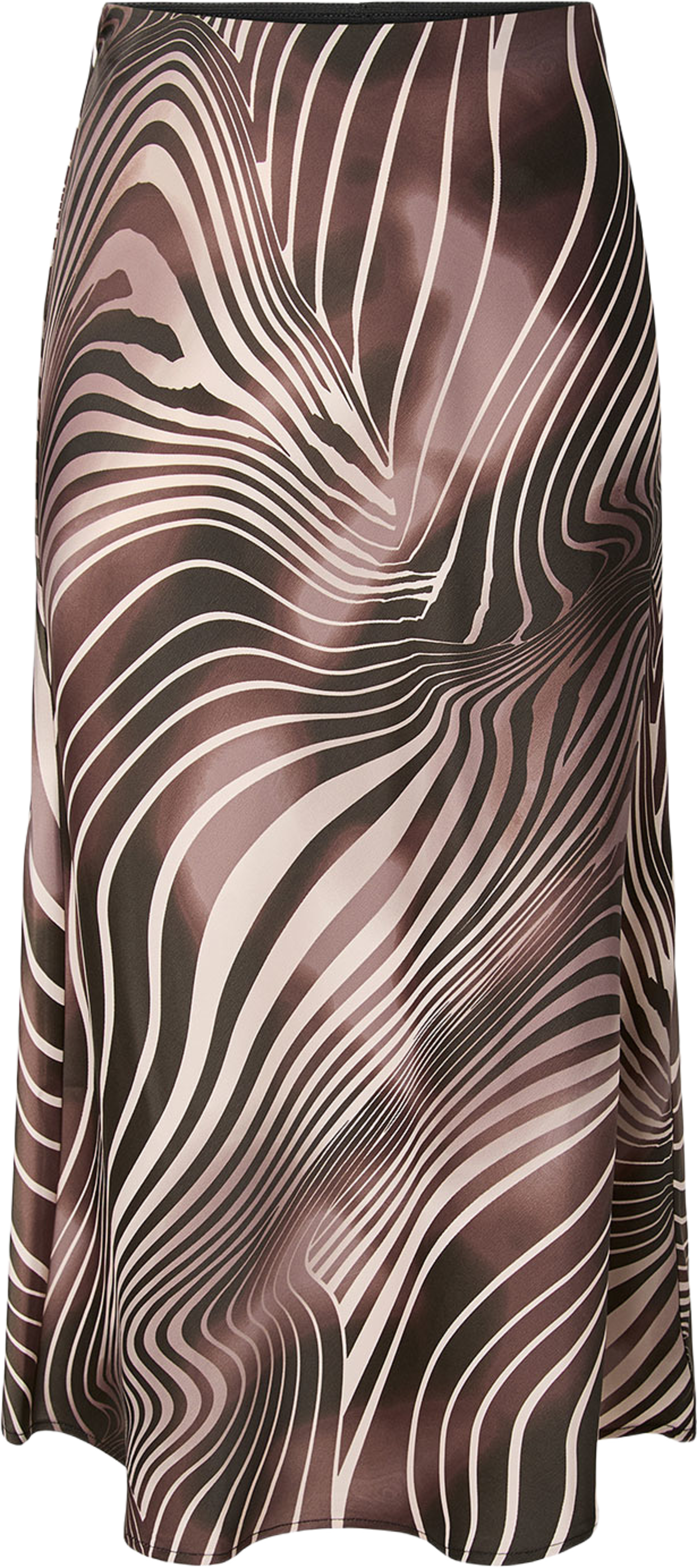 Yaspella Hw Midi Skirt, från YAS, i färgen Black Satra Print. Klicka för att öppna bilden i stort format