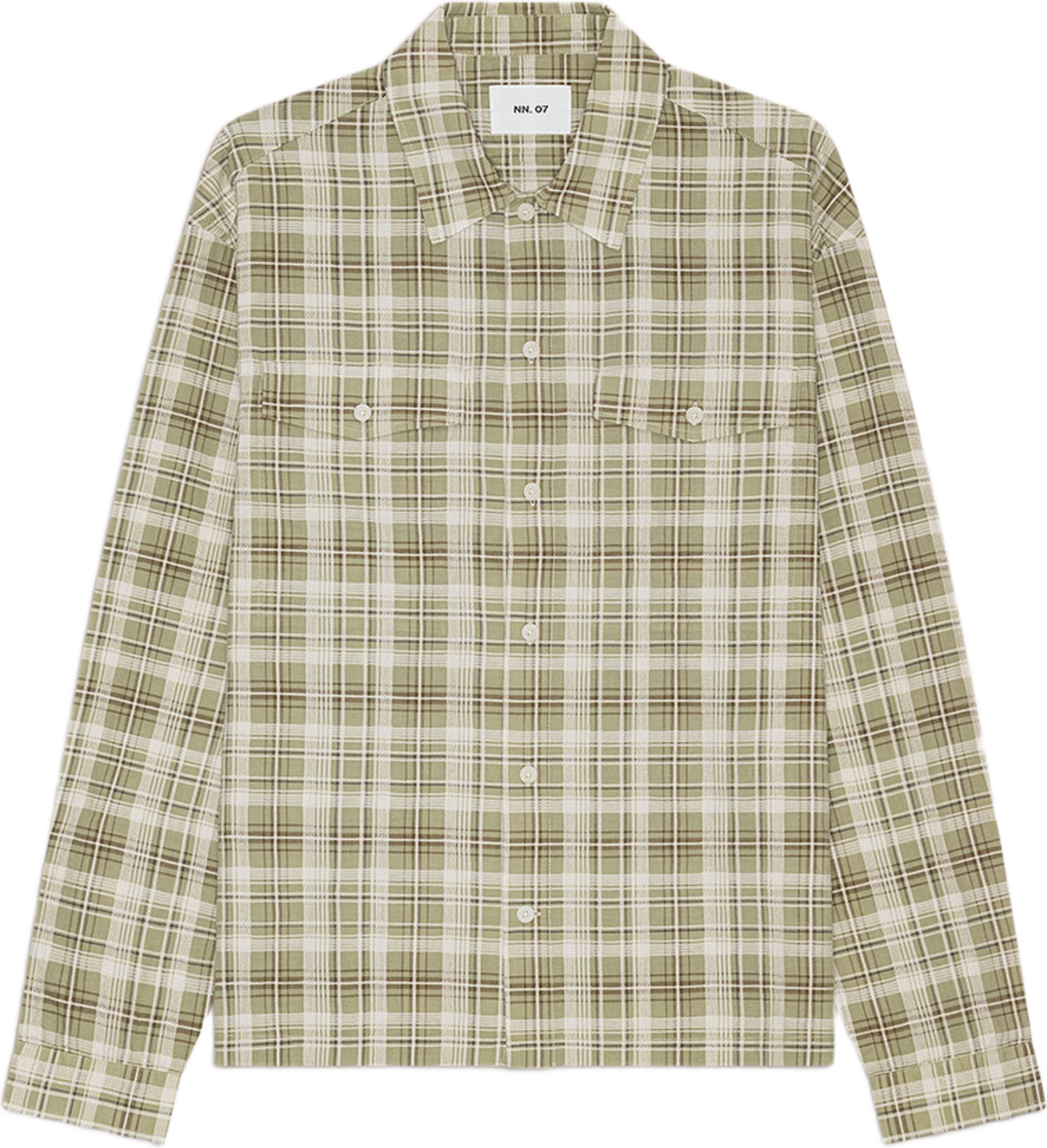 Jacob LS 50037 Shirt, från NN07, i färgen Green Check. Klicka för att öppna bilden i stort format