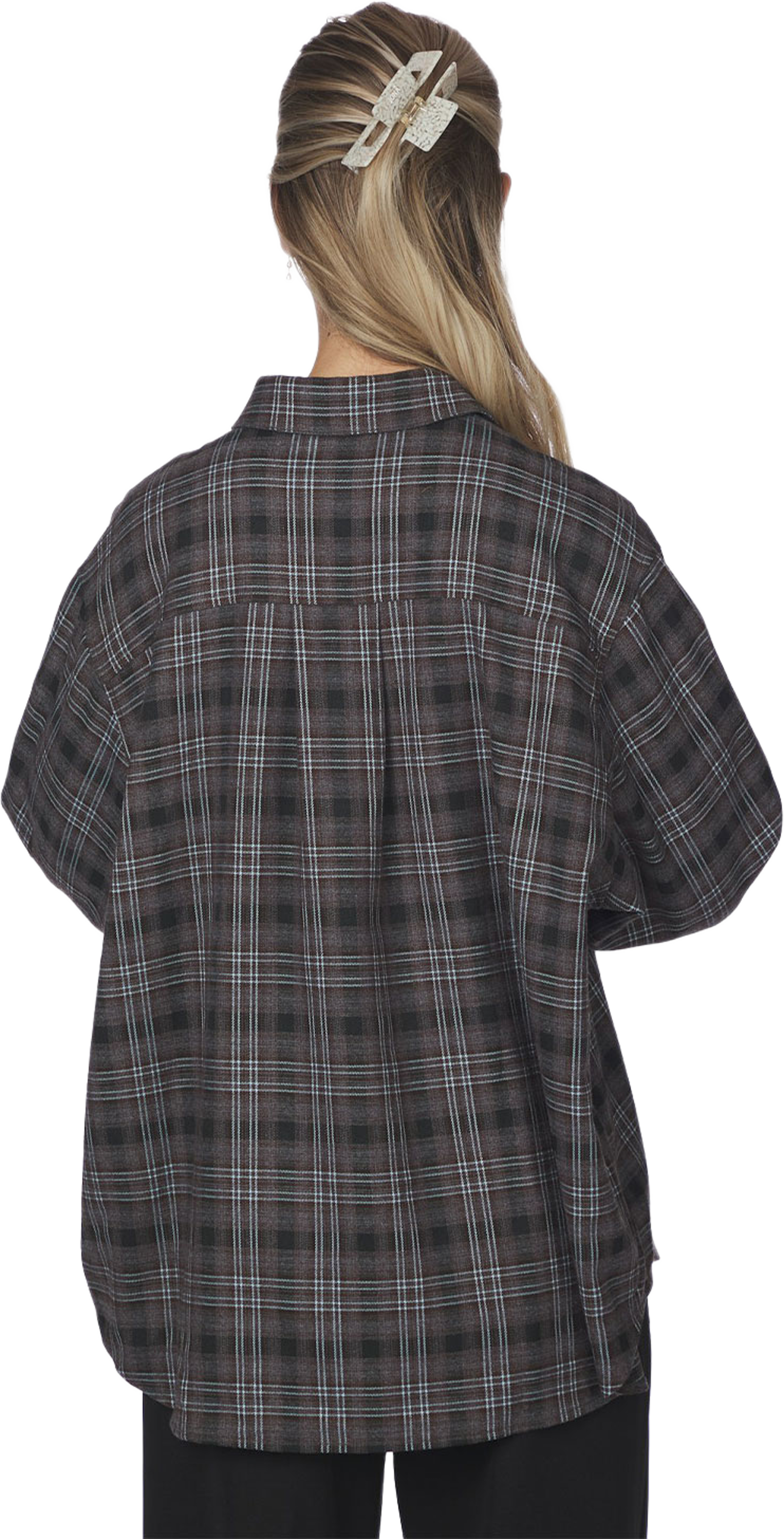 Dalma Flannel Check Shirt, från Neo Noir, i färgen Warm Grey. Klicka för att öppna bilden i stort format
