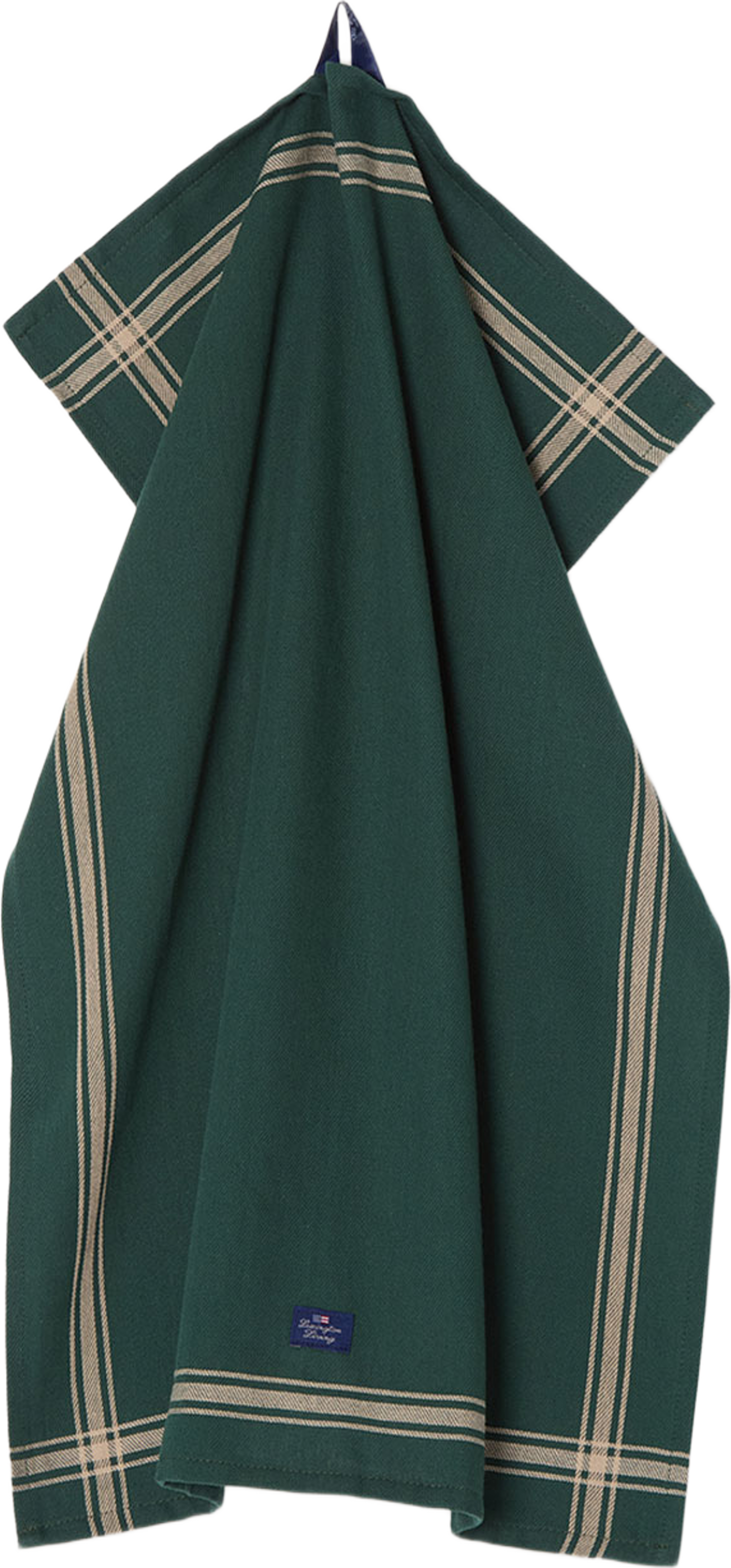 Cotton Checked Kitchen Towel Set Of 2, från Lexington, i färgen Dk Green/Beige. Klicka för att öppna bilden i stort format