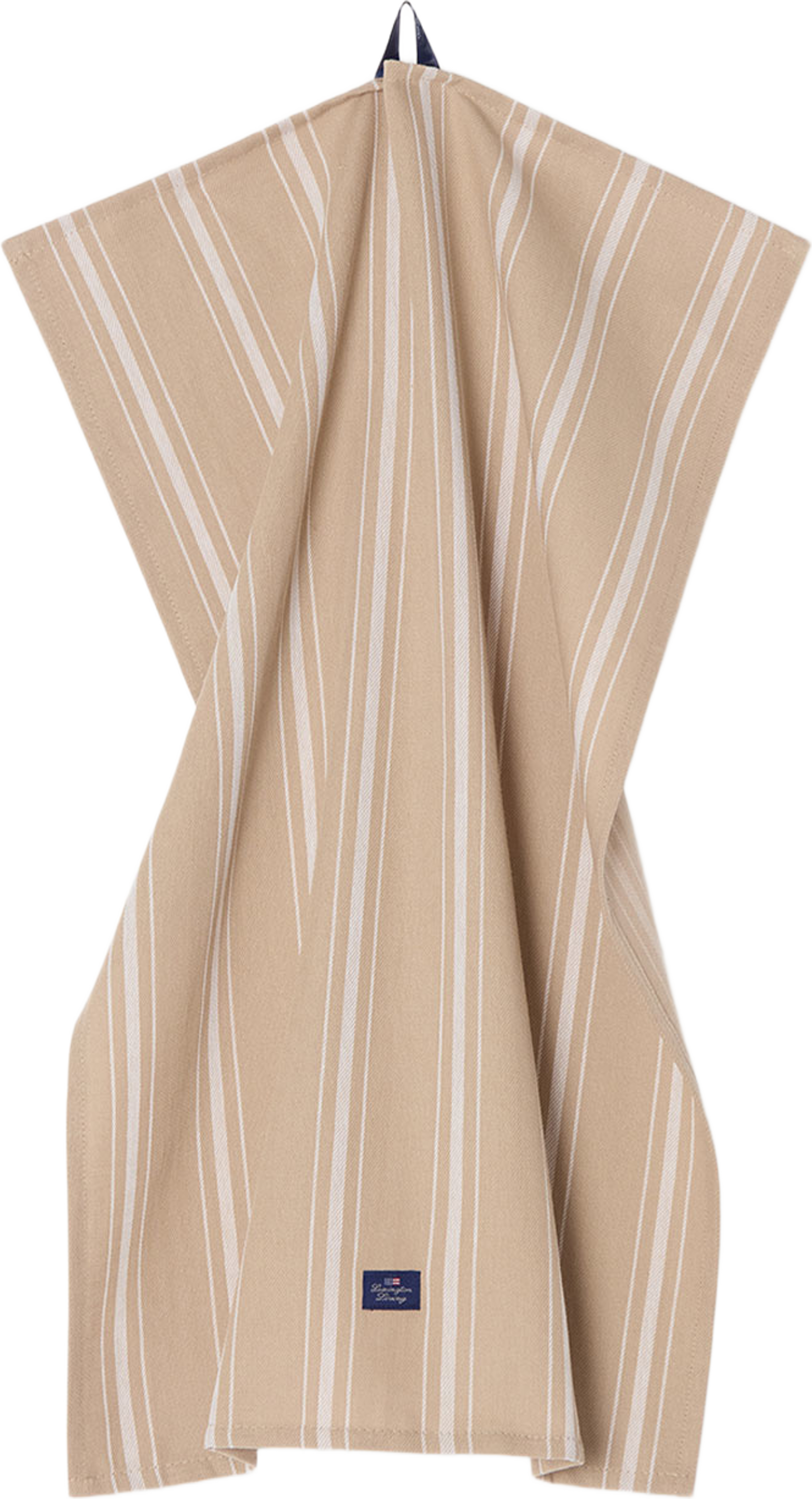 Cotton Striped Kitchen Towel set of 2, från Lexington, i färgen Beige/White. Klicka för att öppna bilden i stort format