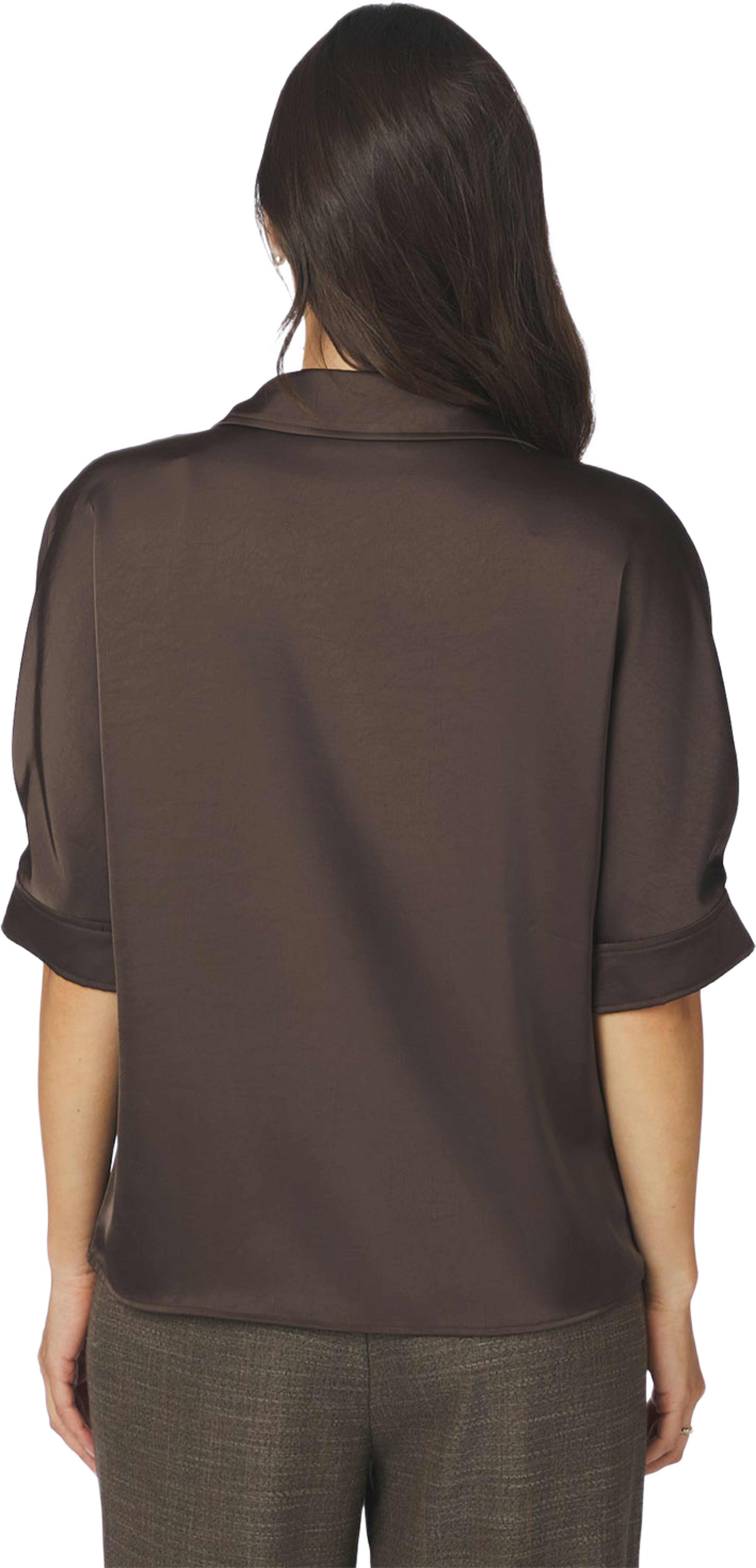 Carm Heavy Sateen Shirt, från Neo Noir, i färgen Dark Brown. Klicka för att öppna bilden i stort format