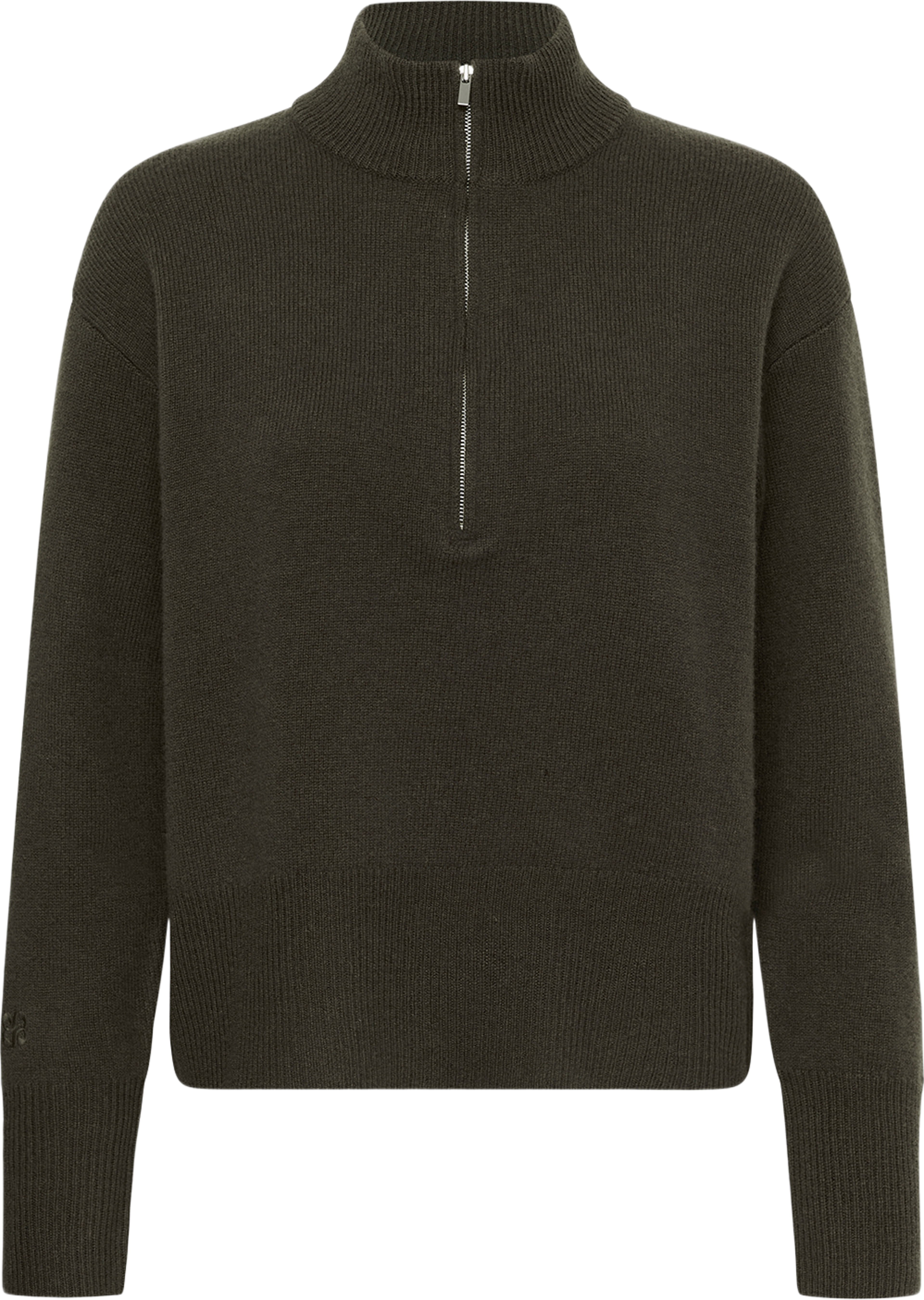 Mwtracy Halfzip Pullover, från My Essential Wardrobe, i färgen Raven. Klicka för att öppna bilden i stort format