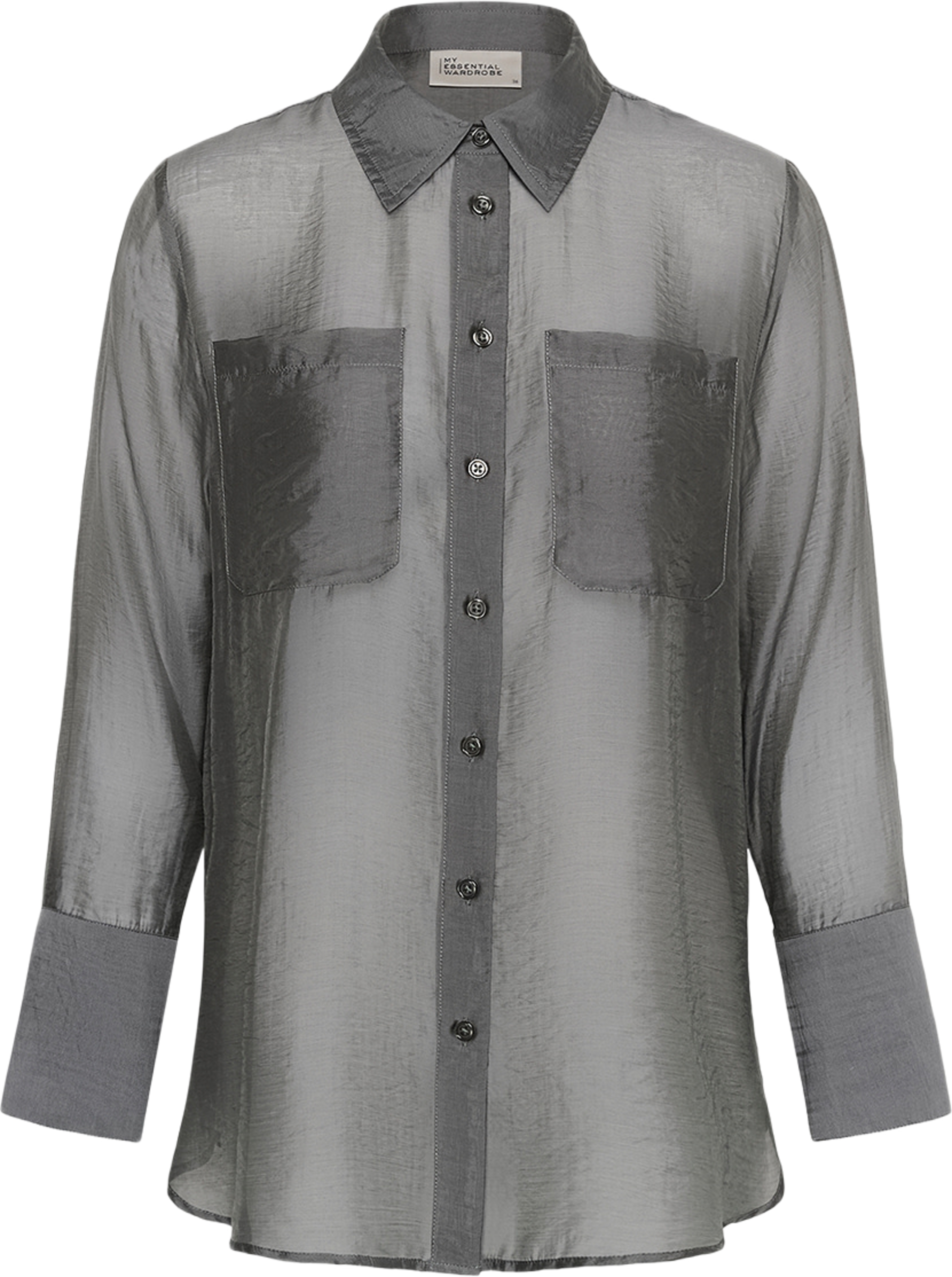 Mwsmilla Shirt, från My Essential Wardrobe, i färgen Dark Shadow. Klicka för att öppna bilden i stort format