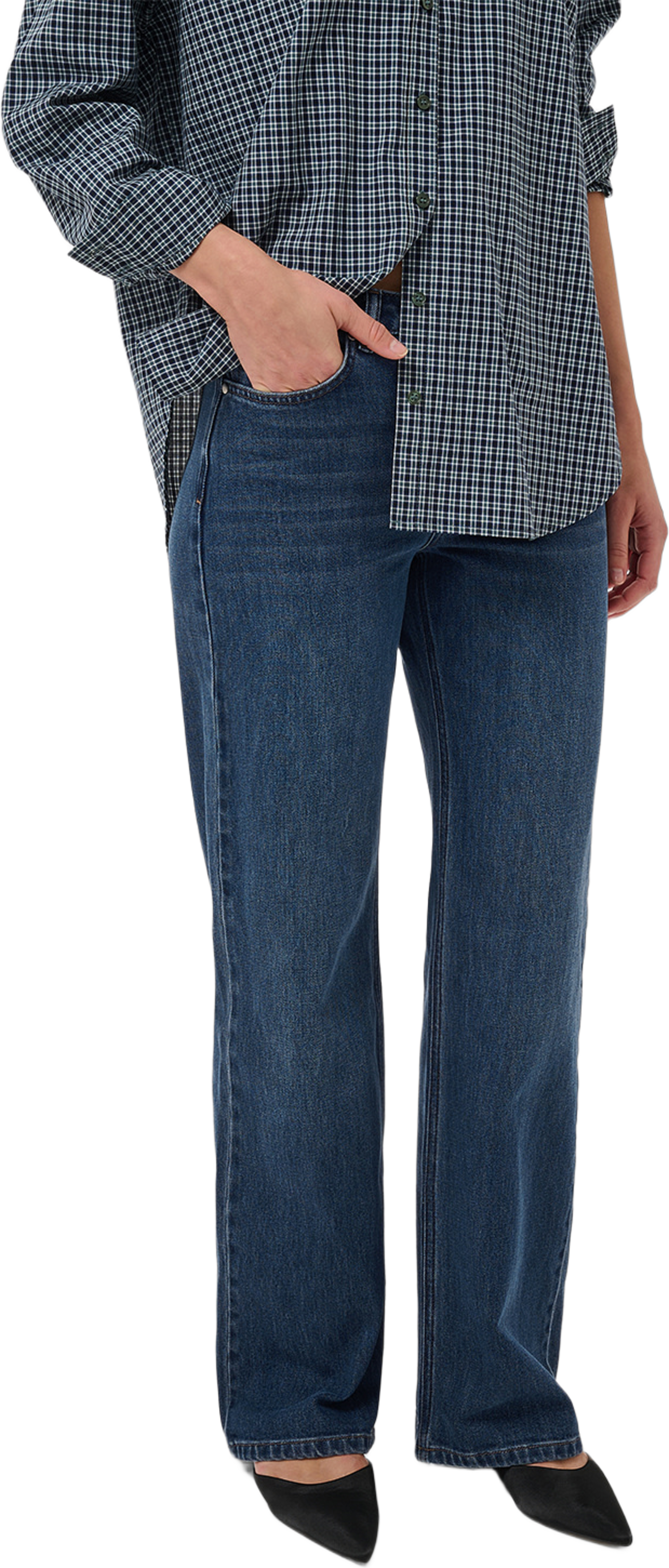 Jeans Wide 05 The Louis 139, från My Essential Wardrobe, i färgen Dark Blue Retro Wash. Klicka för att öppna bilden i stort format