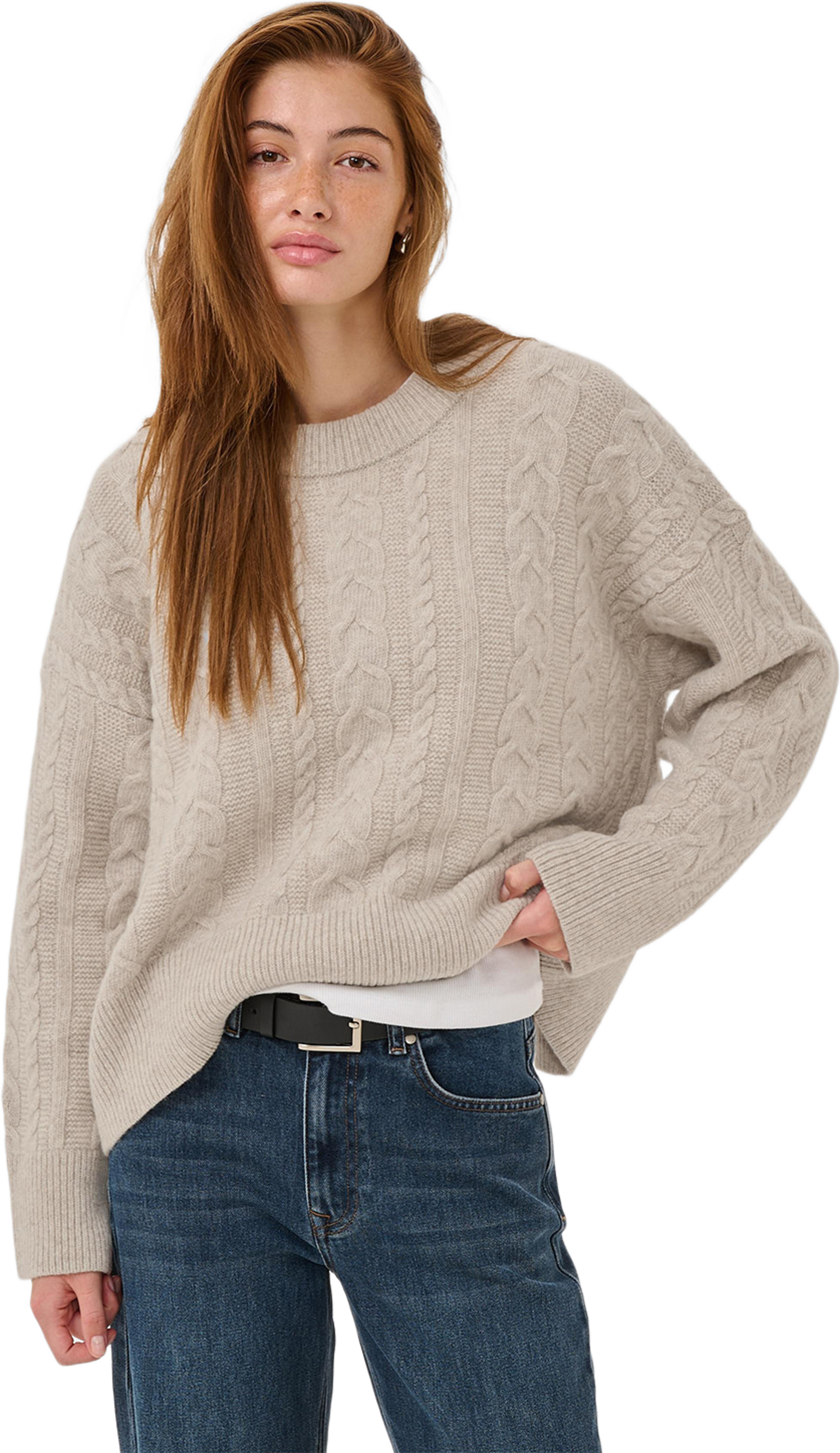 Mwparis Lw Pullover, från My Essential Wardrobe, i färgen Beige Melange. Klicka för att öppna bilden i stort format