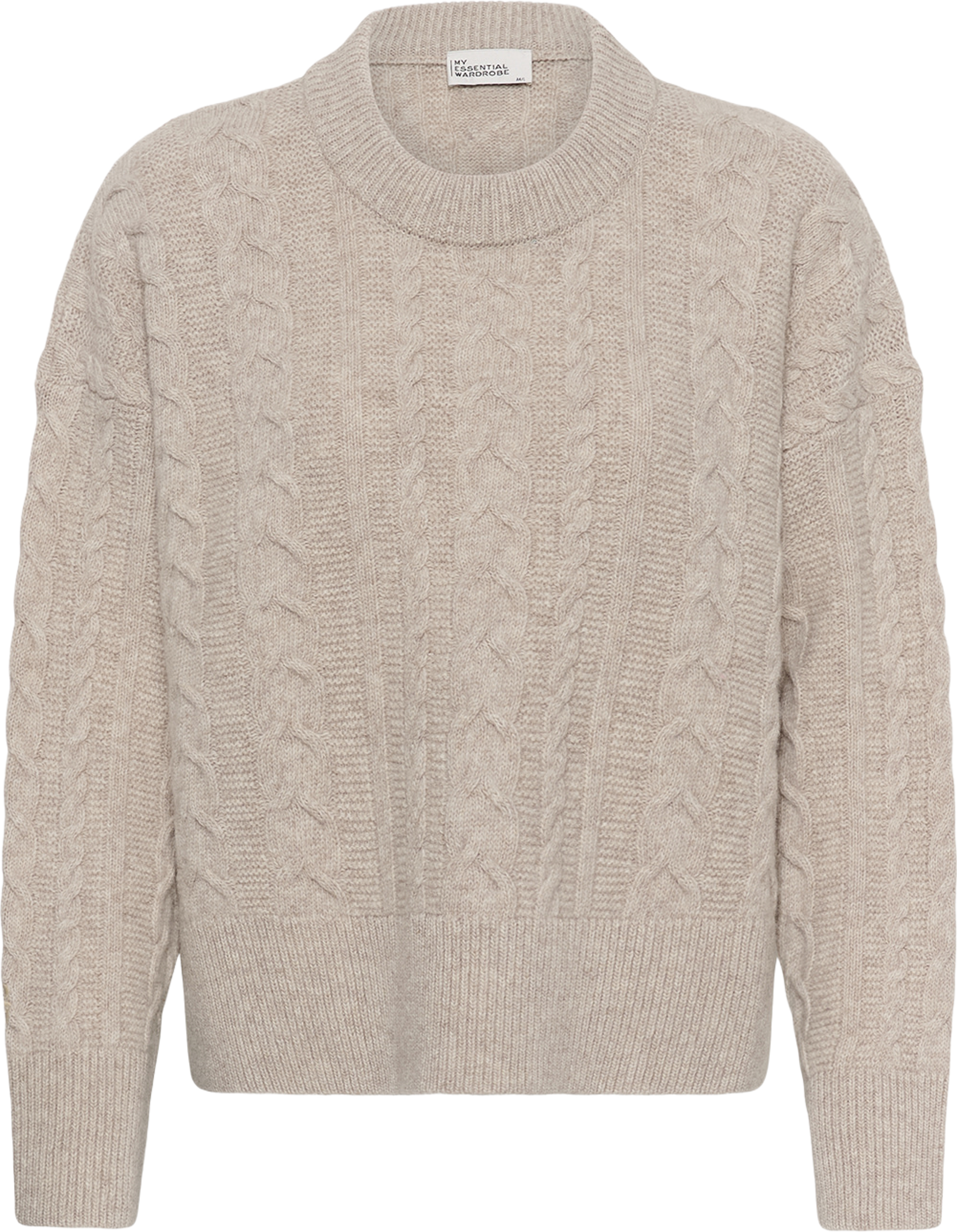 Mwparis Lw Pullover, från My Essential Wardrobe, i färgen Beige Melange. Klicka för att öppna bilden i stort format