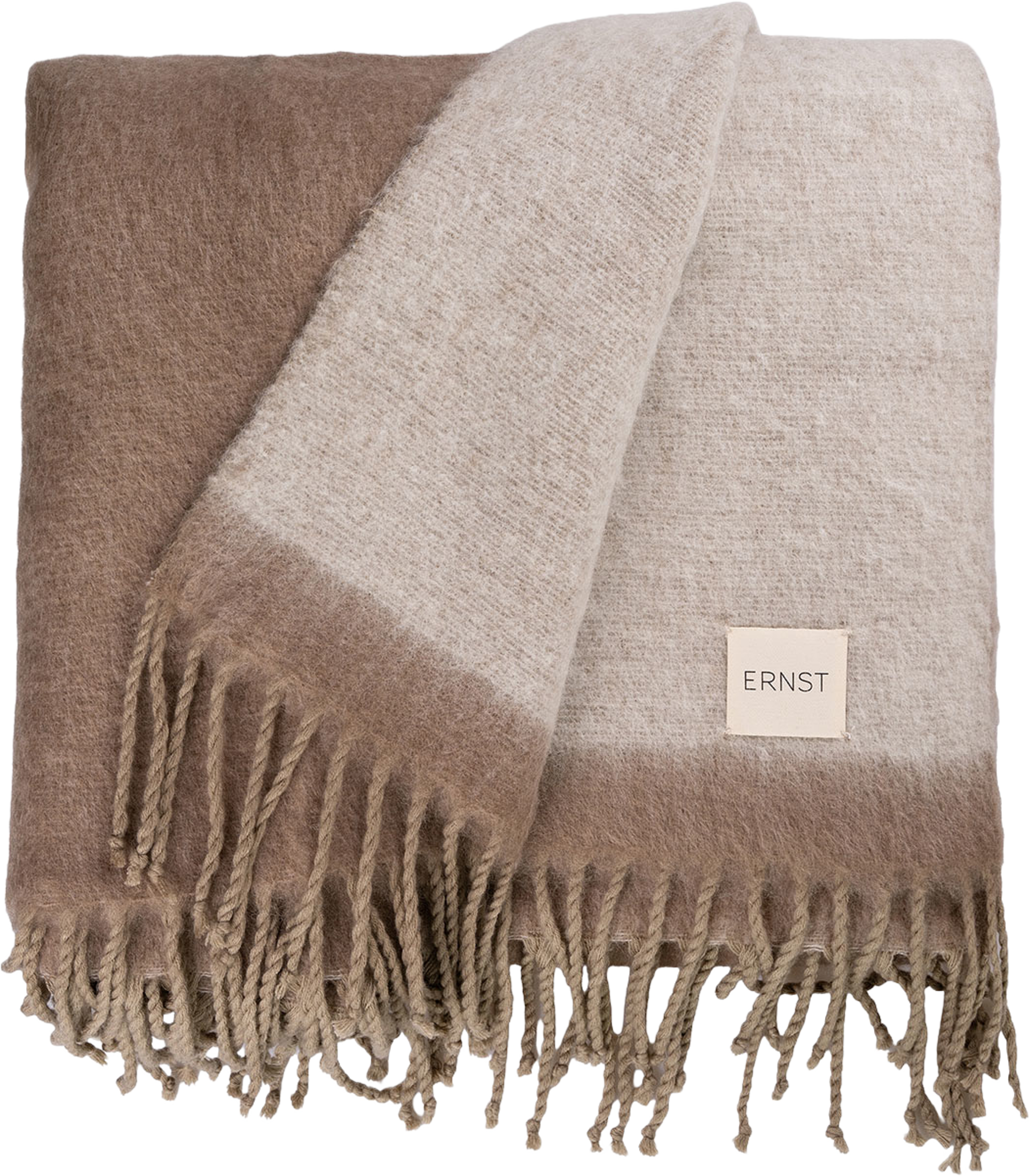 Pläd Beige, från ERNST, i färgen Beige / Vit. Klicka för att öppna bilden i stort format