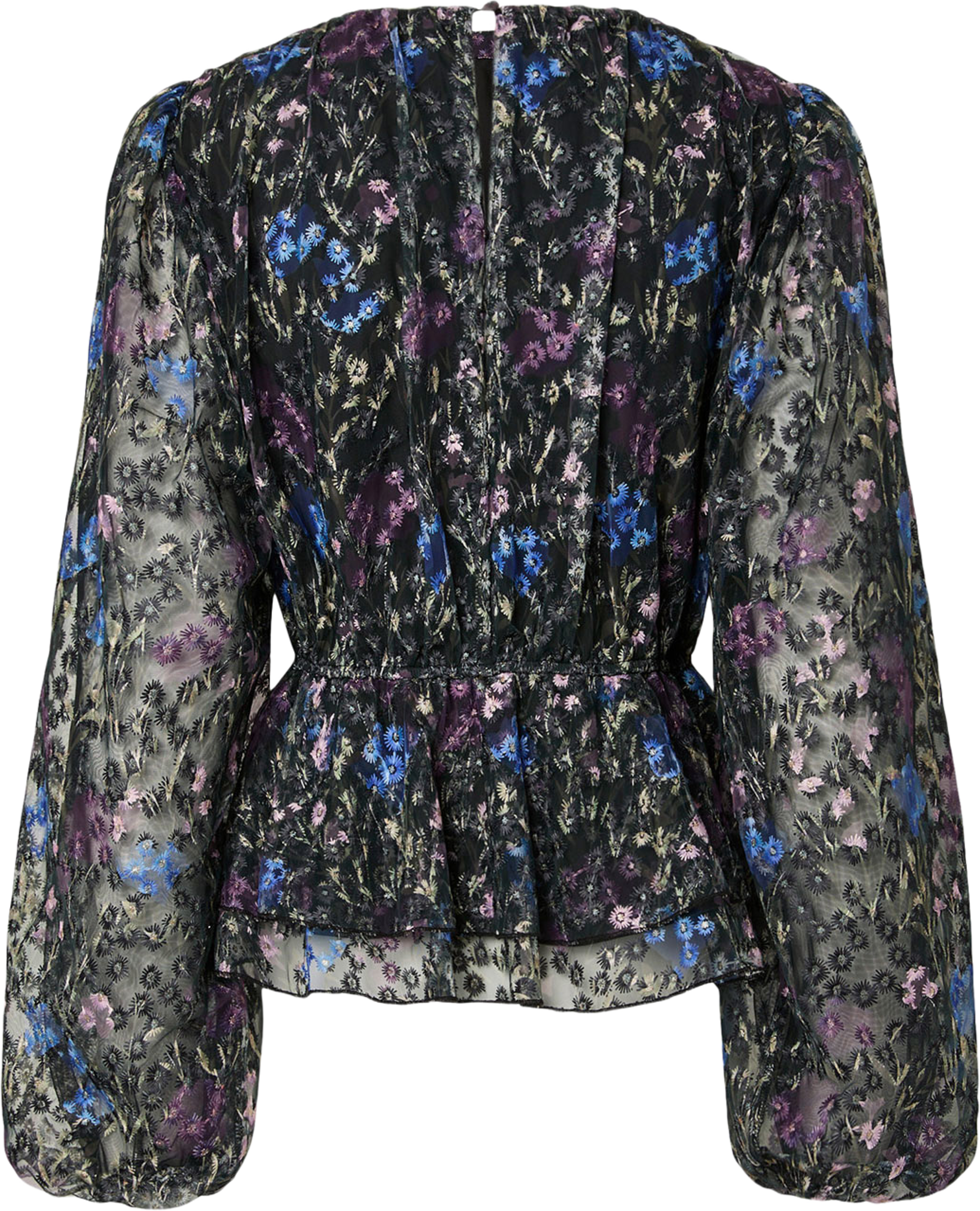 Yasleanna Top, från YAS, i färgen Black Purple/Blue Roses. Klicka för att öppna bilden i stort format