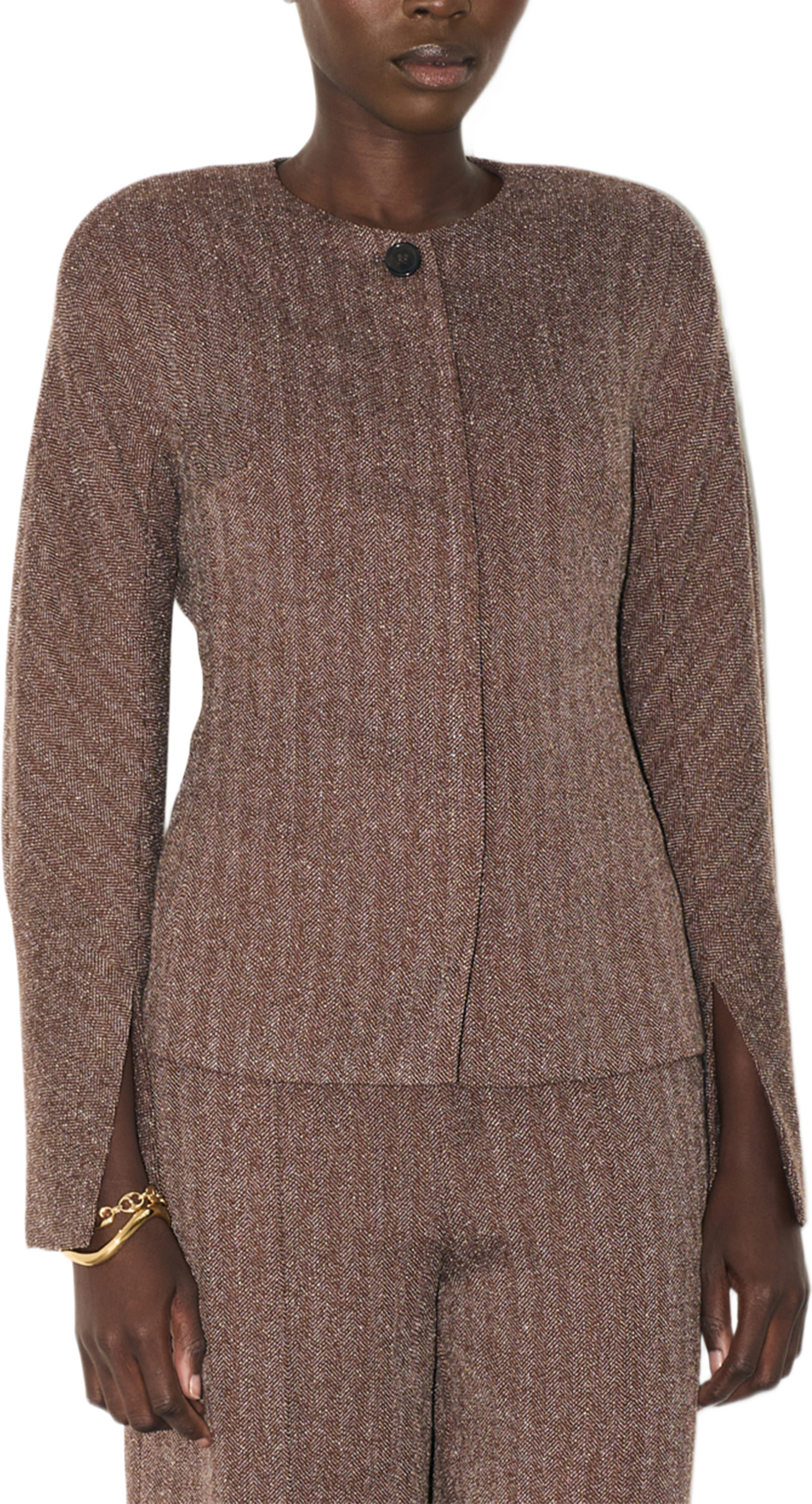 Omara Jacket, från Twist & Tango, i färgen Mocha Melange. Klicka för att öppna bilden i stort format