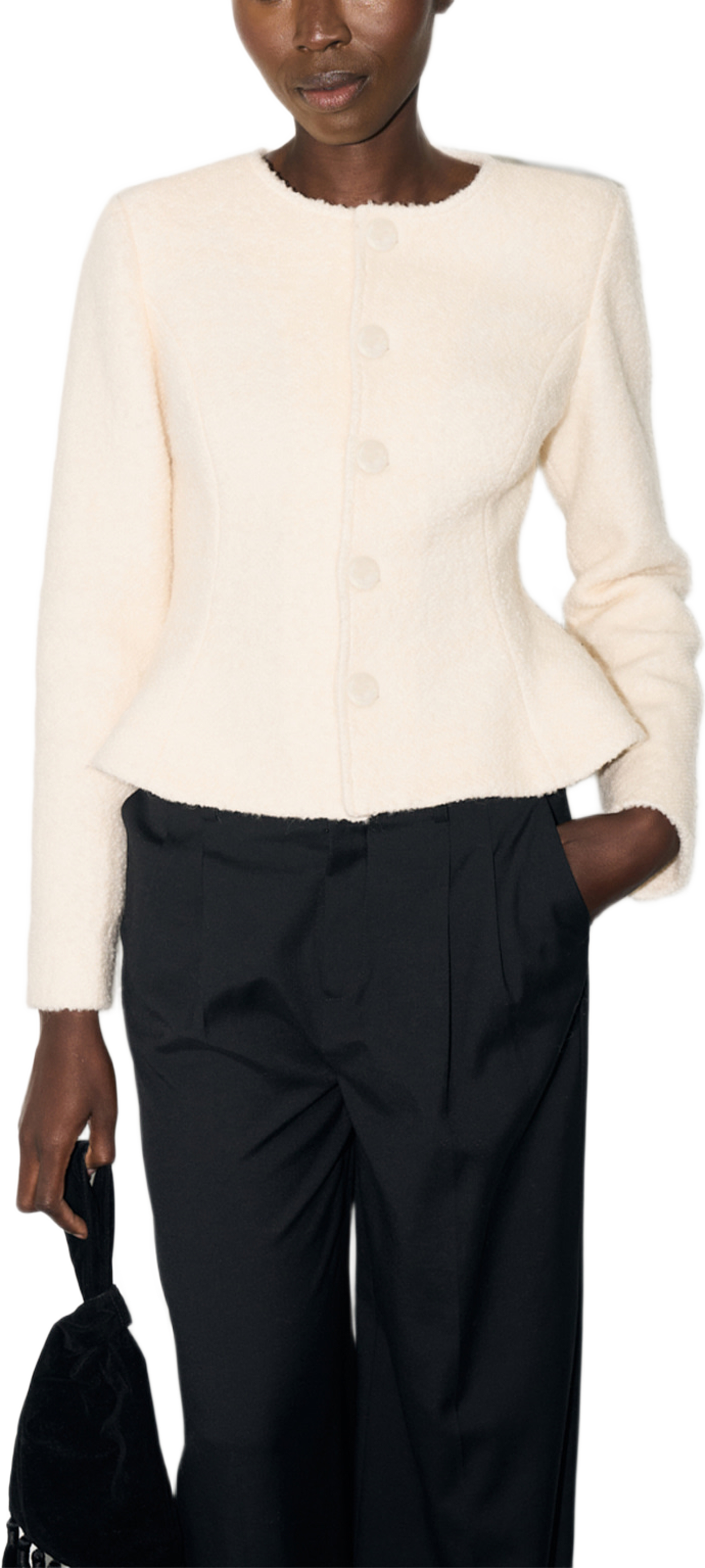 Issie Peplum Jacket, från Twist & Tango, i färgen Ivory. Klicka för att öppna bilden i stort format