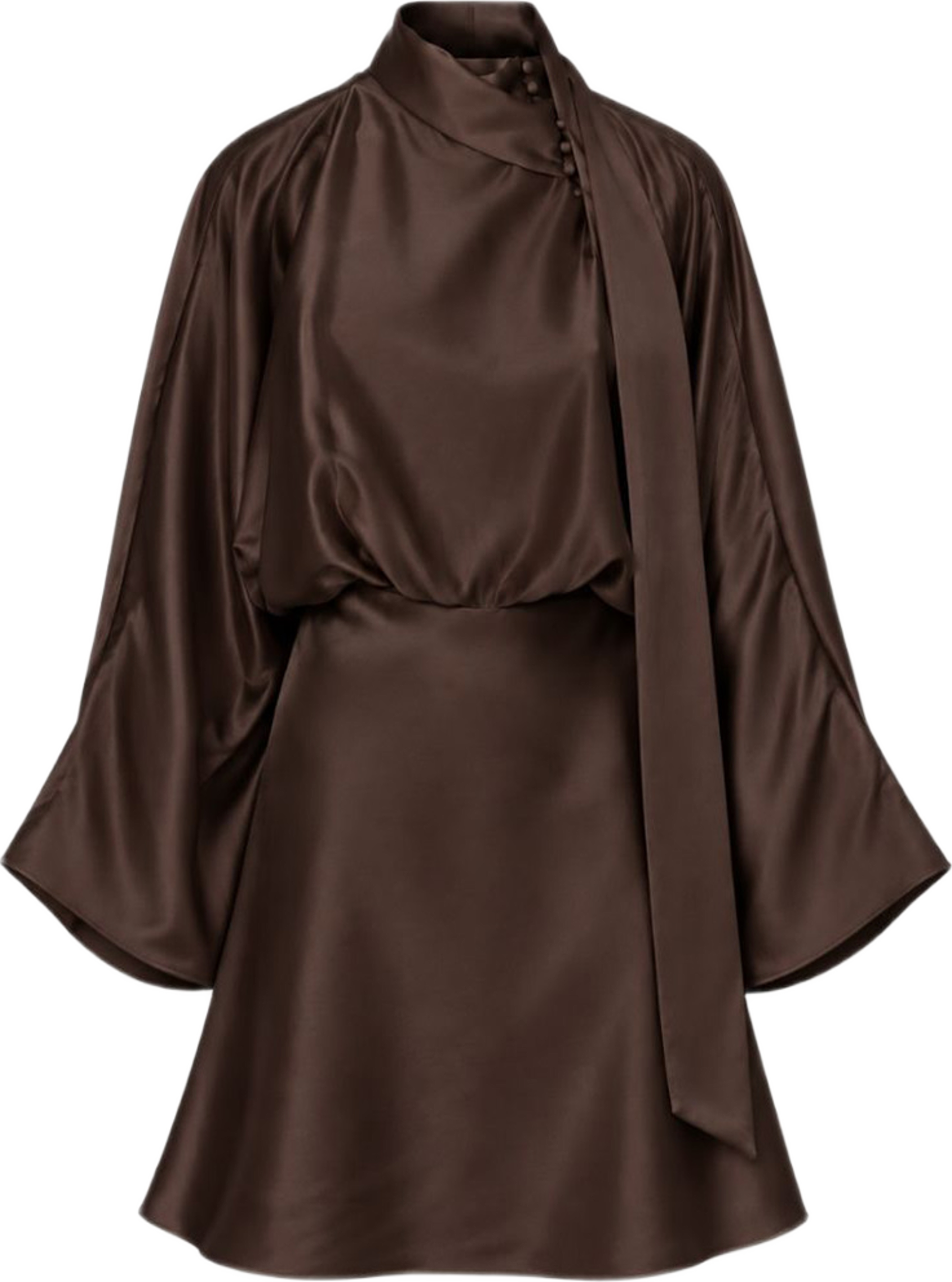 Ulara Satin Dress, från Twist & Tango, i färgen Mocha Brown. Klicka för att öppna bilden i stort format