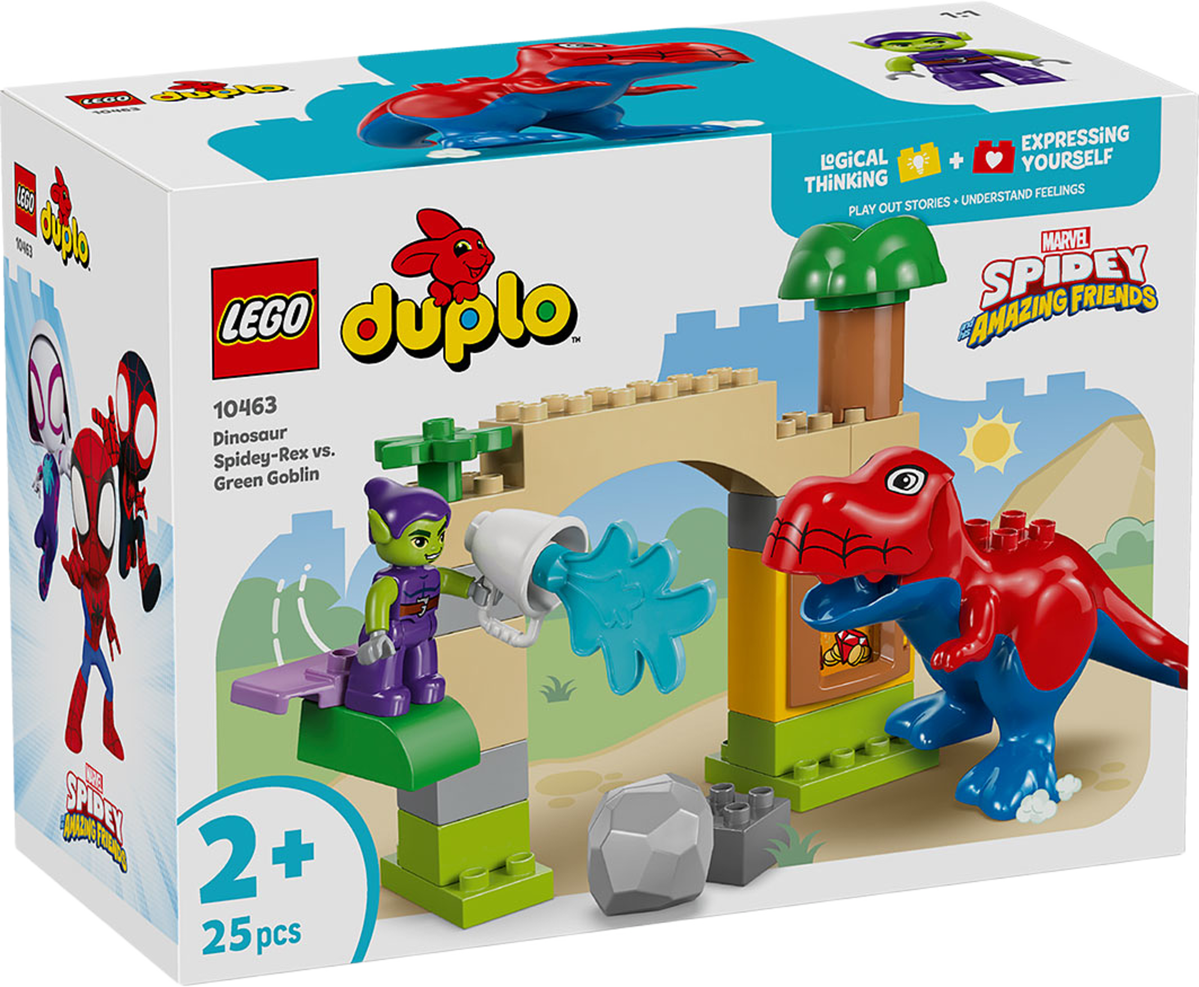 Marvel Dinosaurien Spidey-Rex mot Green Goblin 10463, från LEGO, i färgen Multi. Klicka för att öppna bilden i stort format