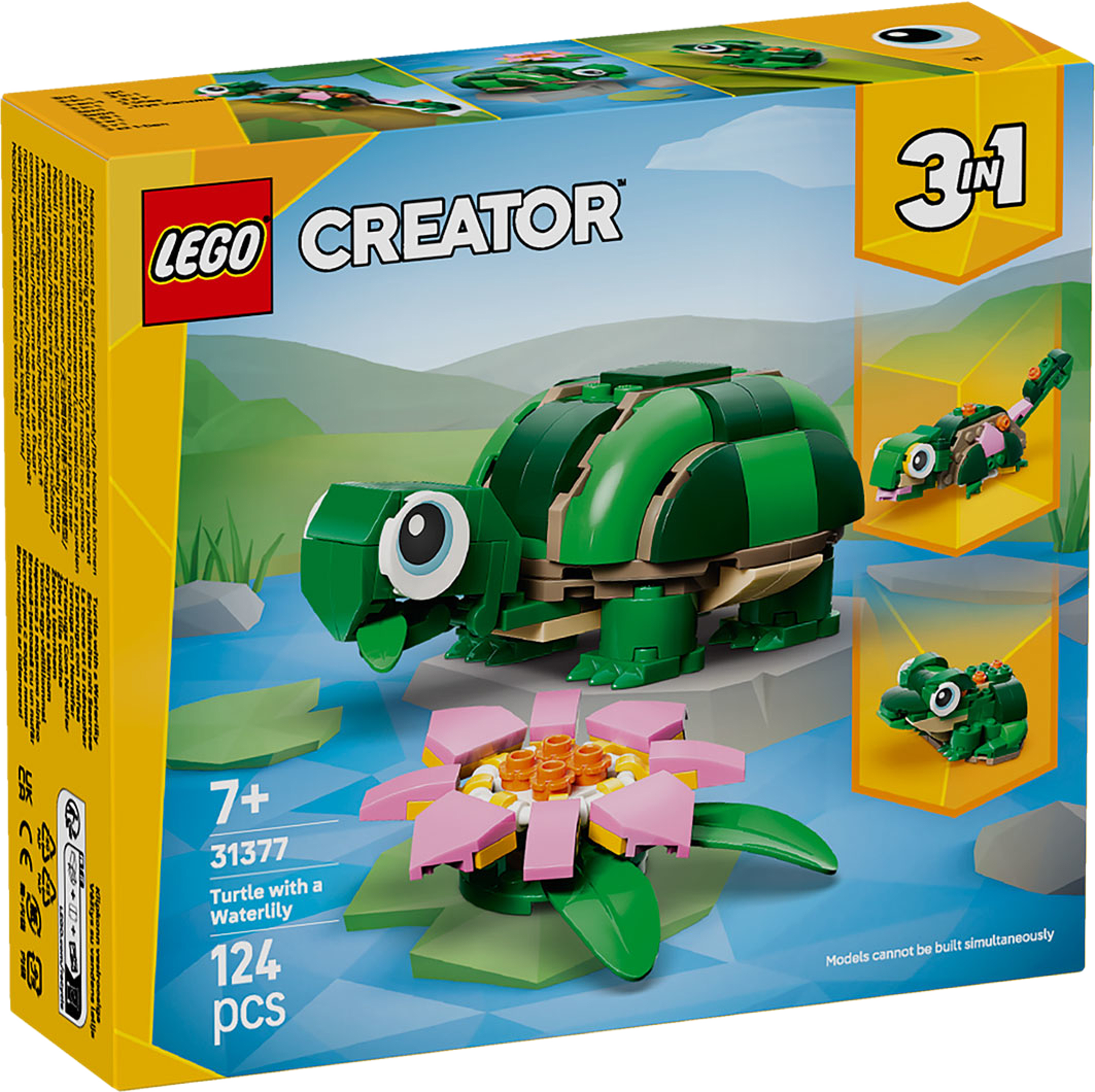 Creator 3-i-1 Sköldpadda med näckros 31377, från LEGO, i färgen Multi. Klicka för att öppna bilden i stort format