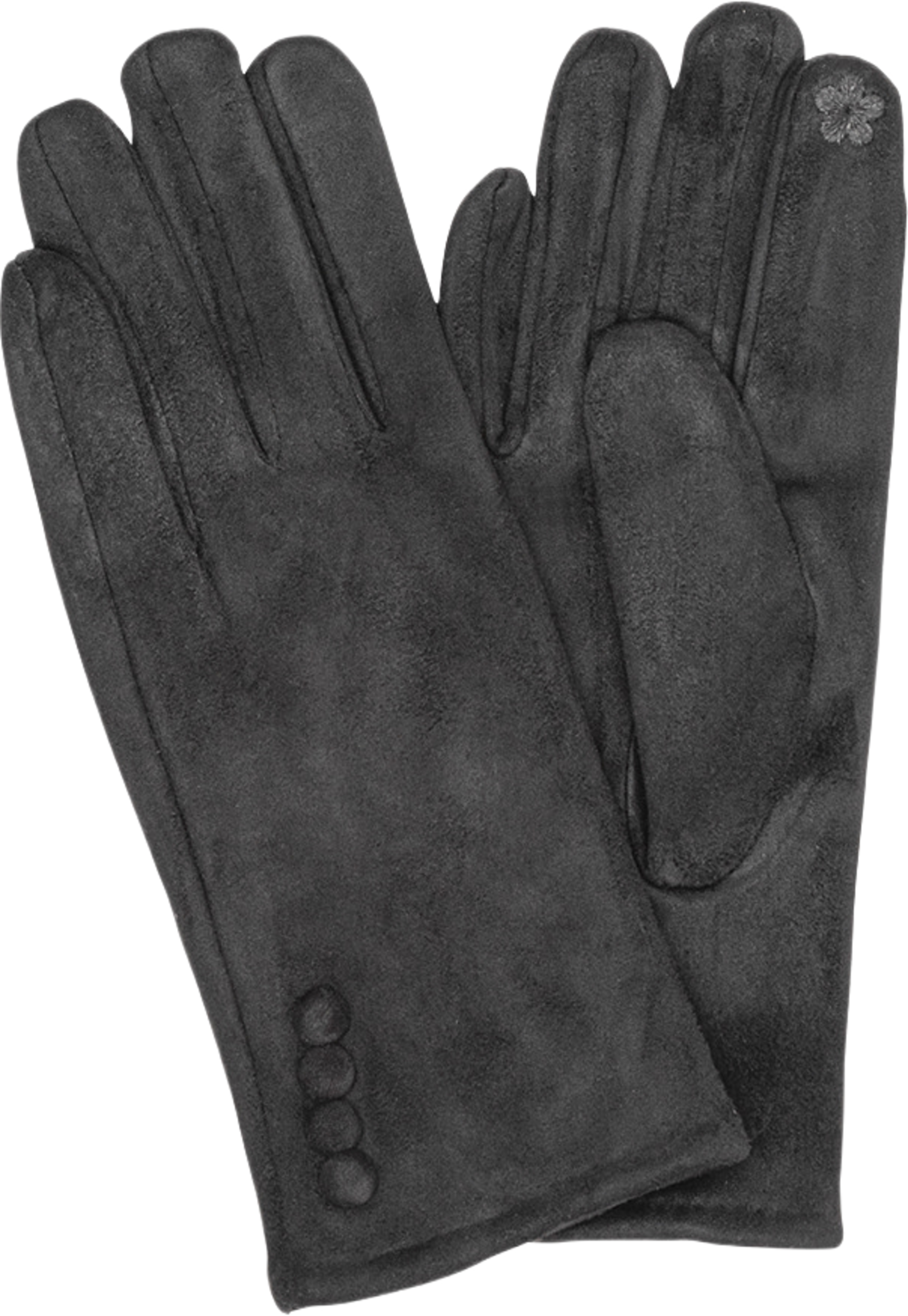 Touchvantar i mockaimitation, från HK Handskompaniet, i färgen Black. Klicka för att öppna bilden i stort format
