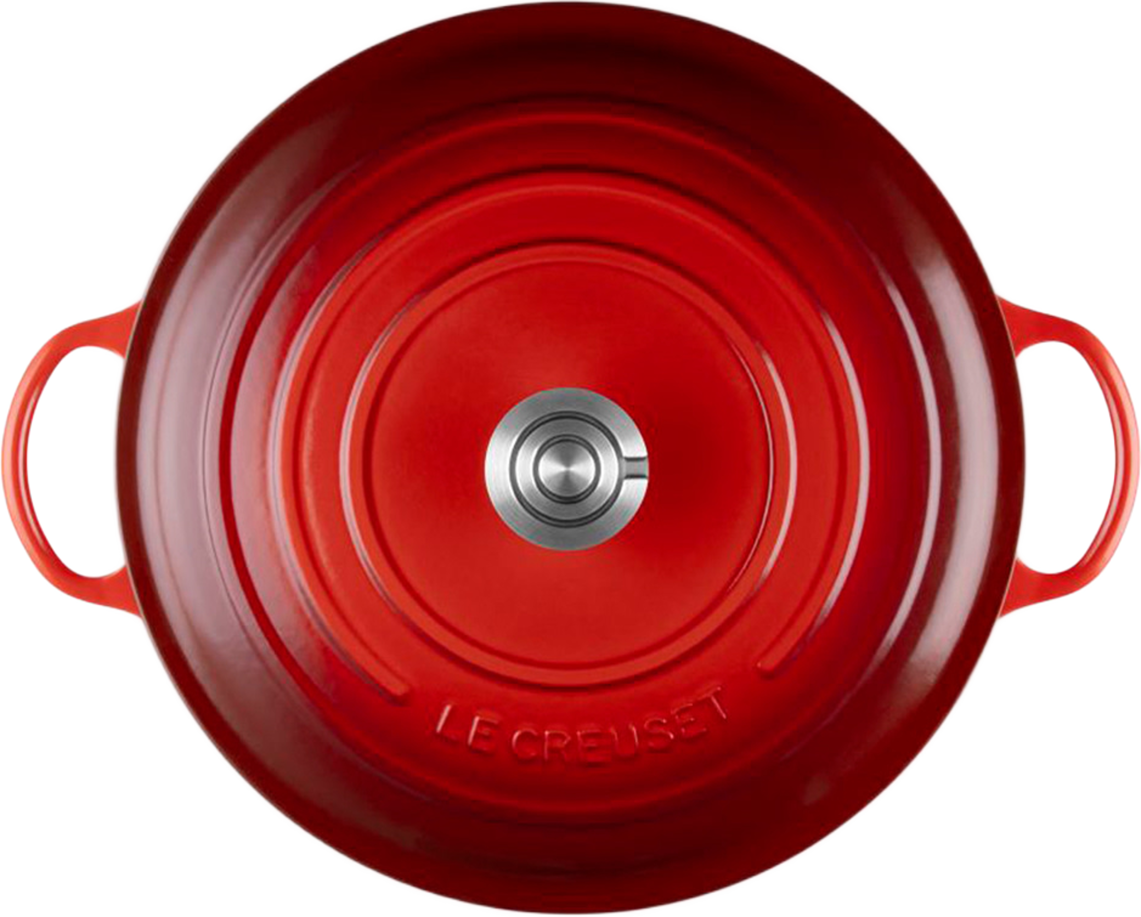 Signature gjutjärn stekgryta 32cm, från Le Creuset, i färgen Cerise. Klicka för att öppna bilden i stort format