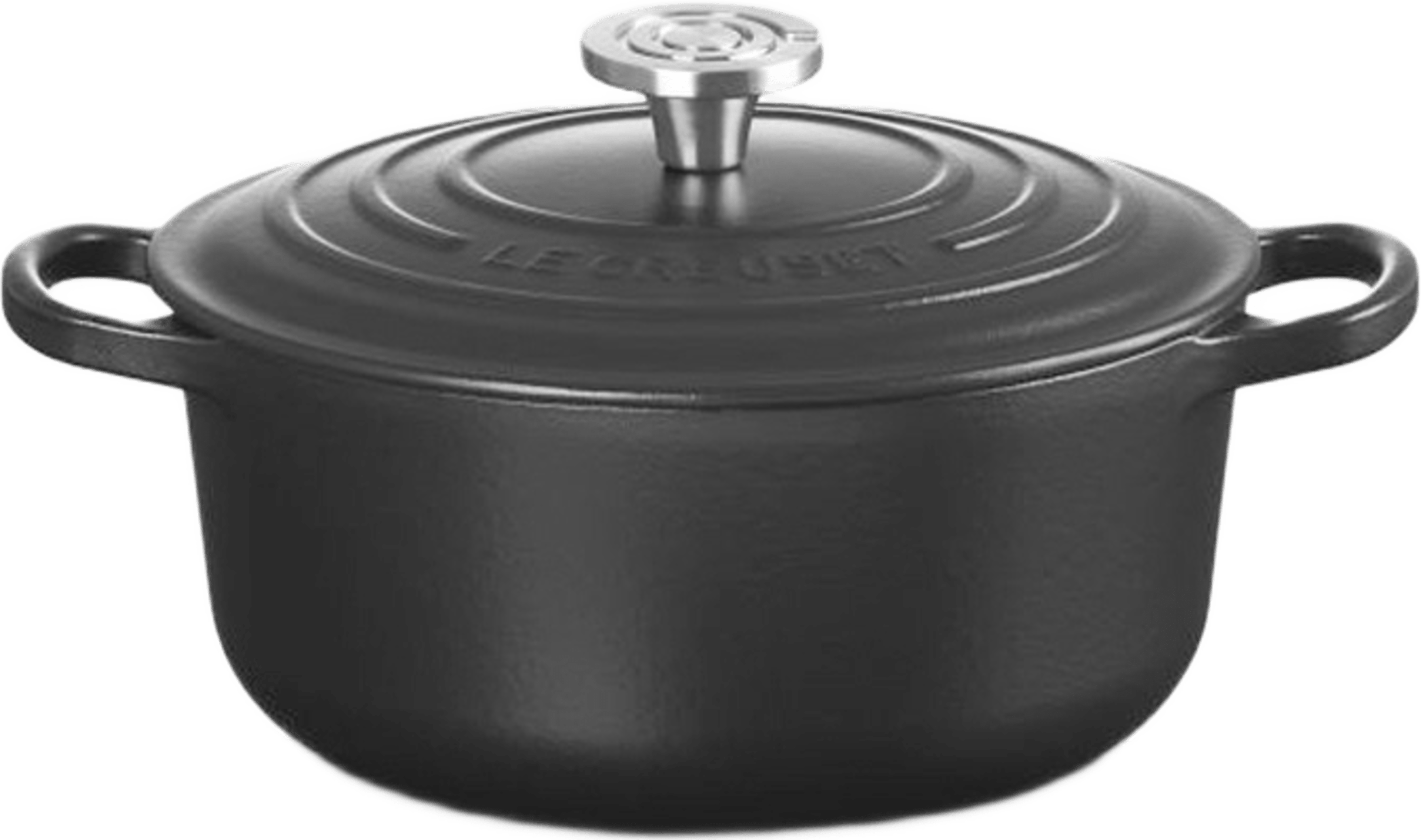 Signature gjutjärn rund gryta 20cm, från Le Creuset, i färgen Black. Klicka för att öppna bilden i stort format