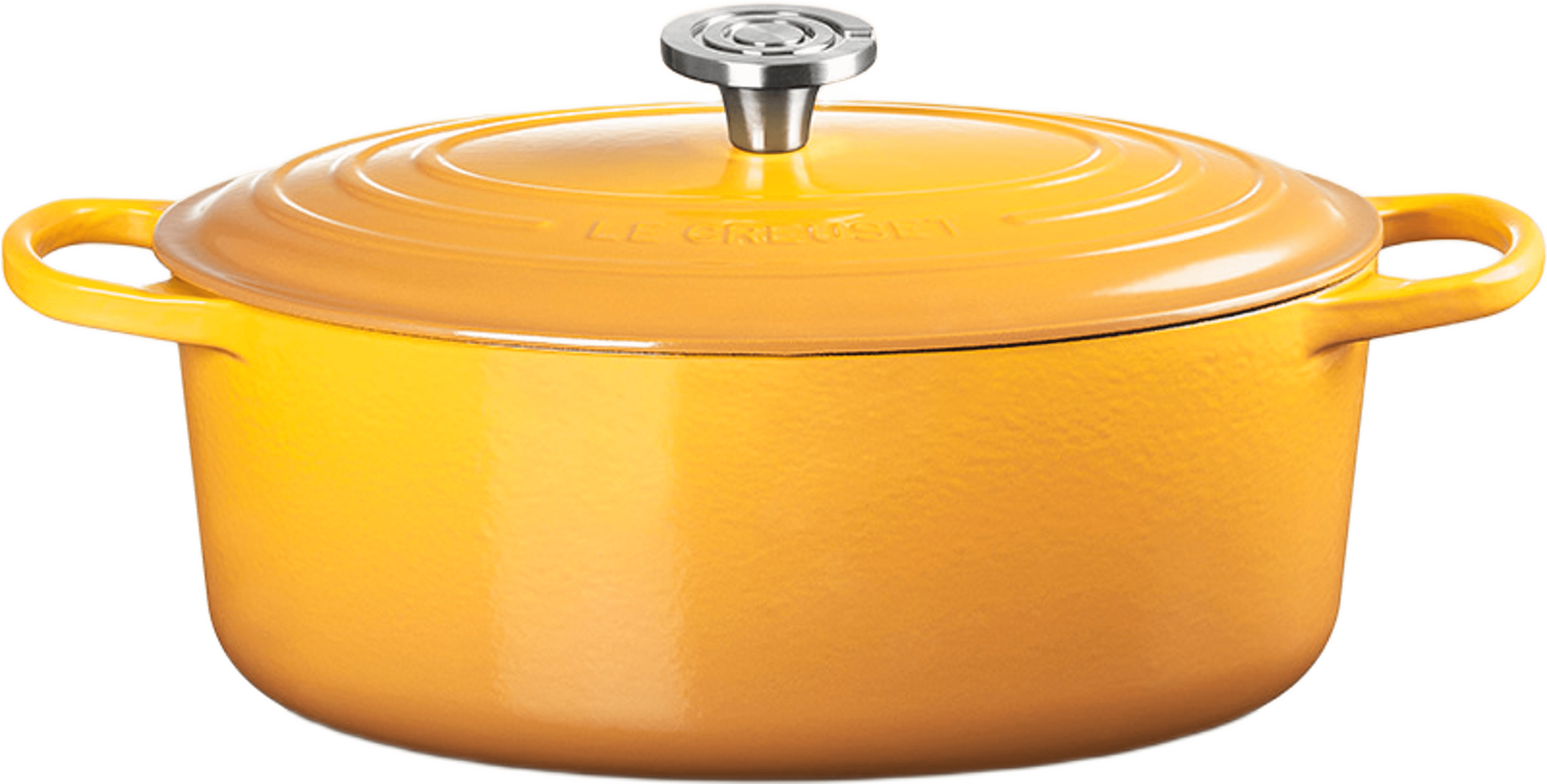 Signature gjutjärn oval gryta 31cm, från Le Creuset, i färgen Nectar. Klicka för att öppna bilden i stort format